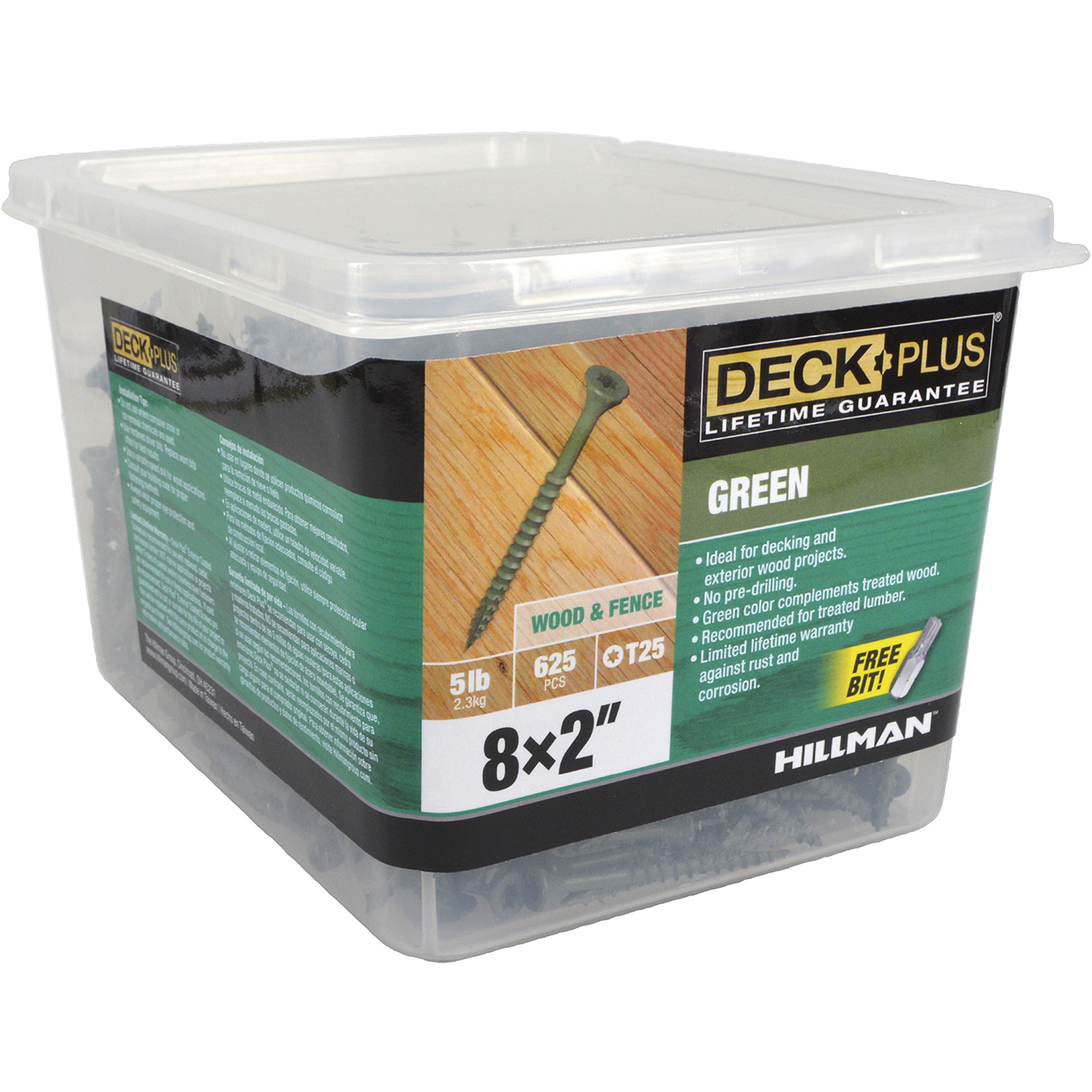 Deck Plus Green Deck Screws (#8 x 2 in.)