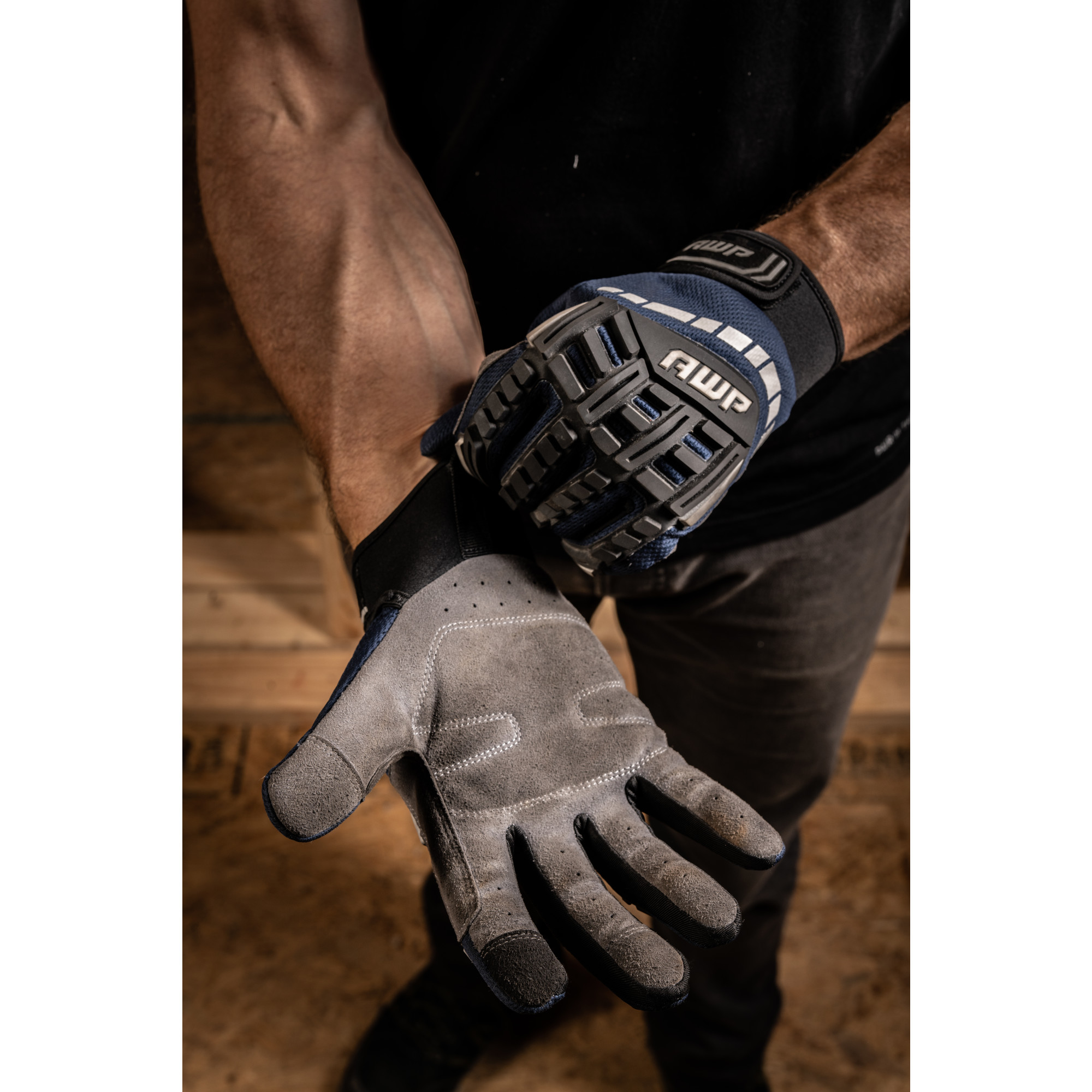 AWP Pro Protect Work Gloves for Men and Women TPR Impact Protection, Extra Large