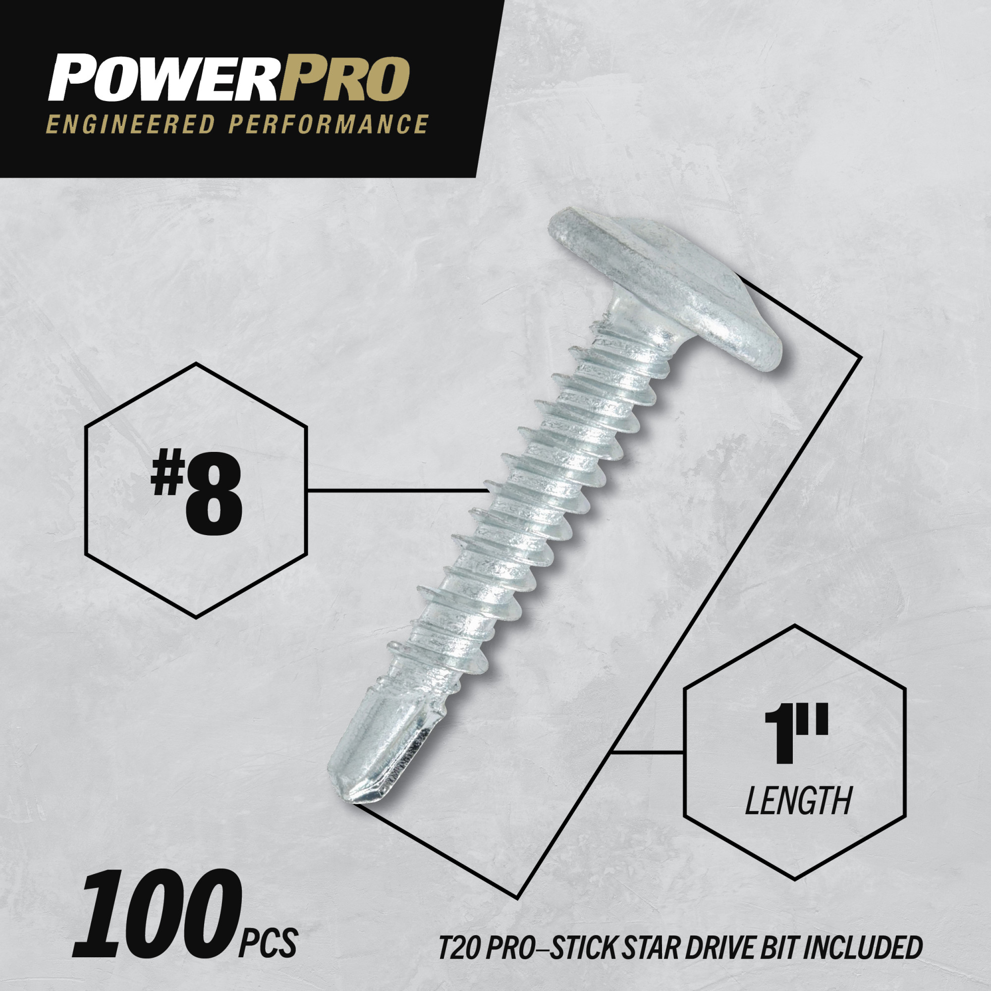 Power Pro Stainless Steel Truss-Head Lath Screws (#8 x 1 in.) - 1lb Box