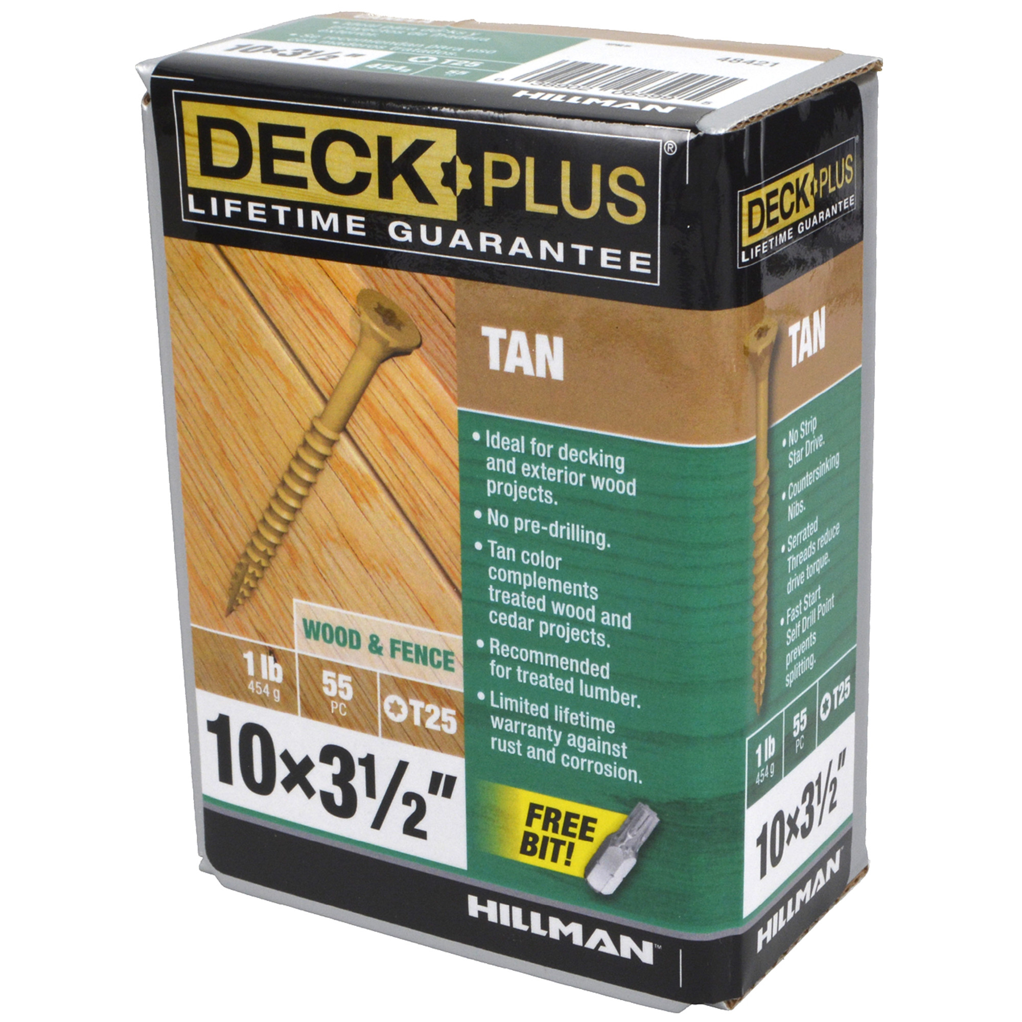 Deck Plus Tan Deck Screws (#10 x 3-1/2 in.)