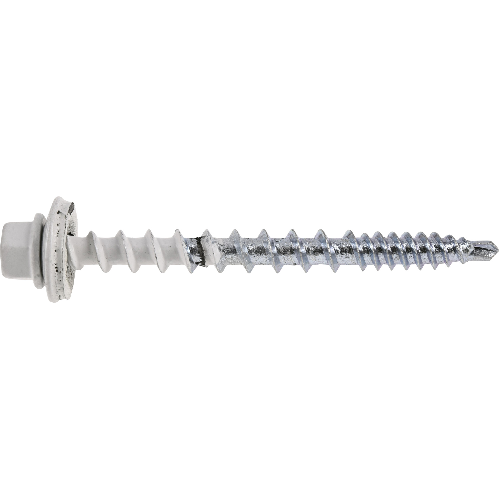 Power Pro White Self Drilling Metal-to-Wood Roofing Screws (#10 x 2 in.) - 250 pc