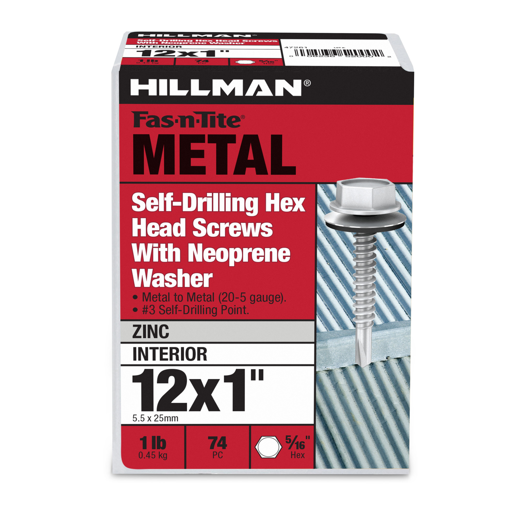 Hillman Washer Head Self Drilling Screws (#12-14 x 1 in.)