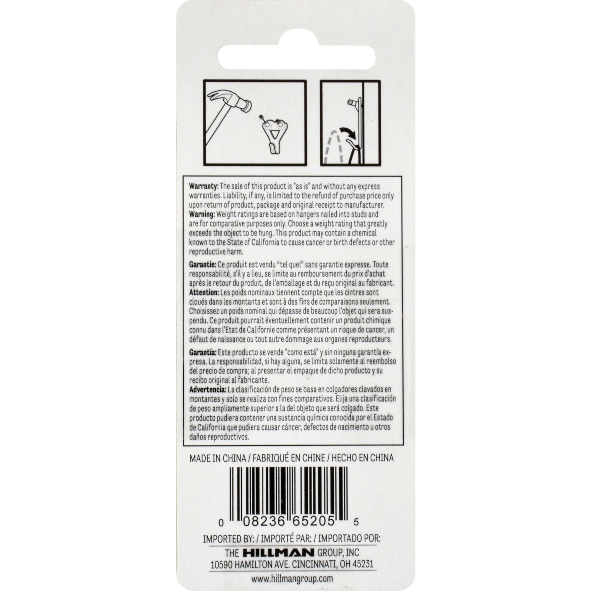 Hillman Professional Picture Hangers Brass 50lb 2 Pack