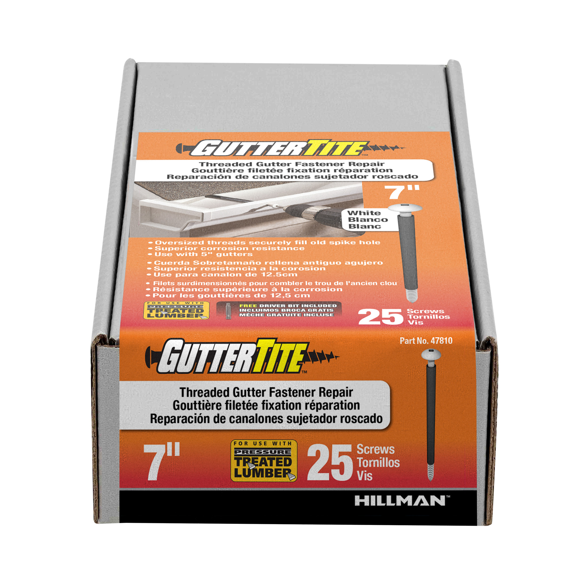 Project Center White Gutter-Tite Screws (5/16 in. x 7 in.) - 25 pc