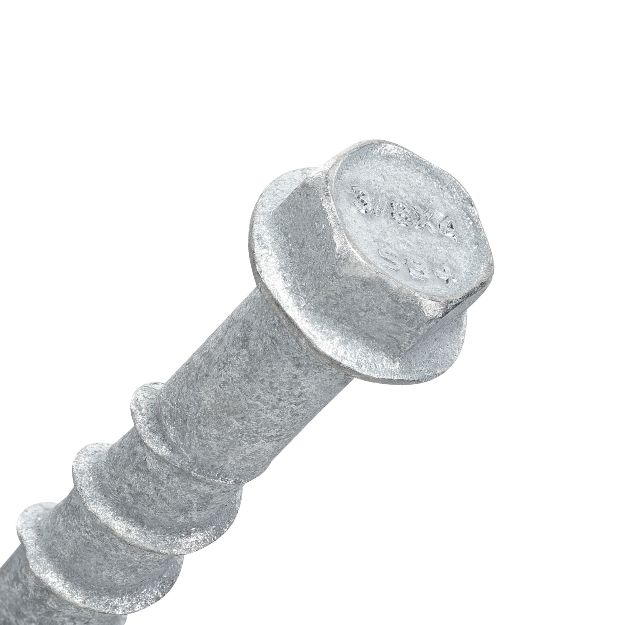 Power Pro Galvanized Hex Washer Head Screw-Bolt+ Anchors (3/8 in. x 4 in.) - 50 pc