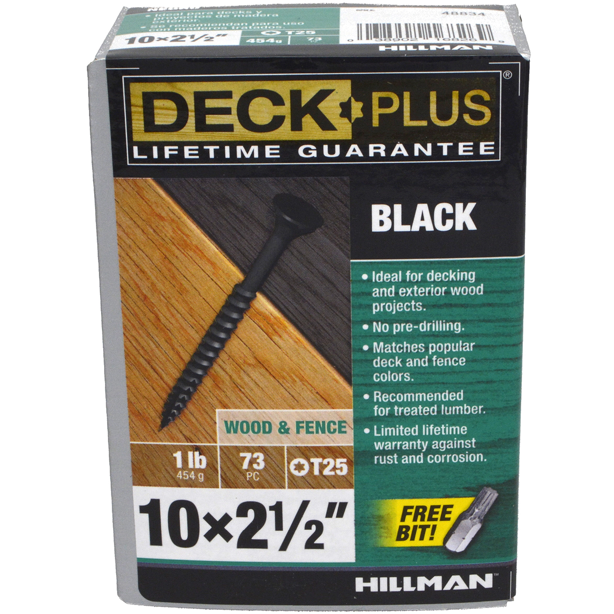 Deck Plus Black Deck Screws (#10 x 2-1/2 in.)