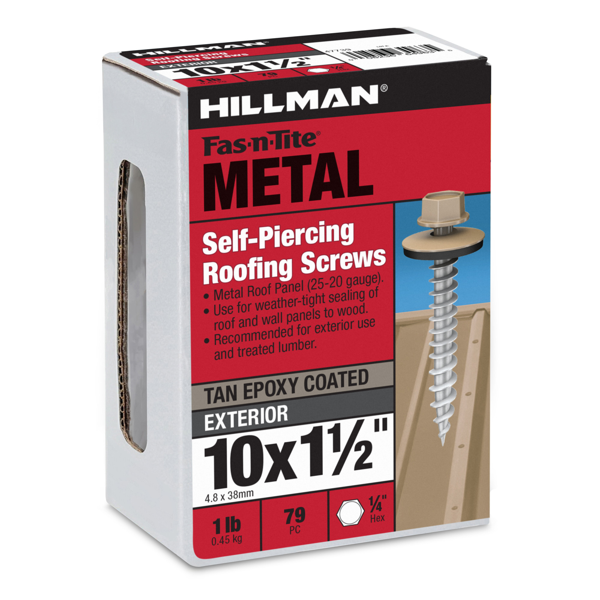 Hillman Tan Painted Self-Piercing Sheeter (#10 x 1-1/2 in.)