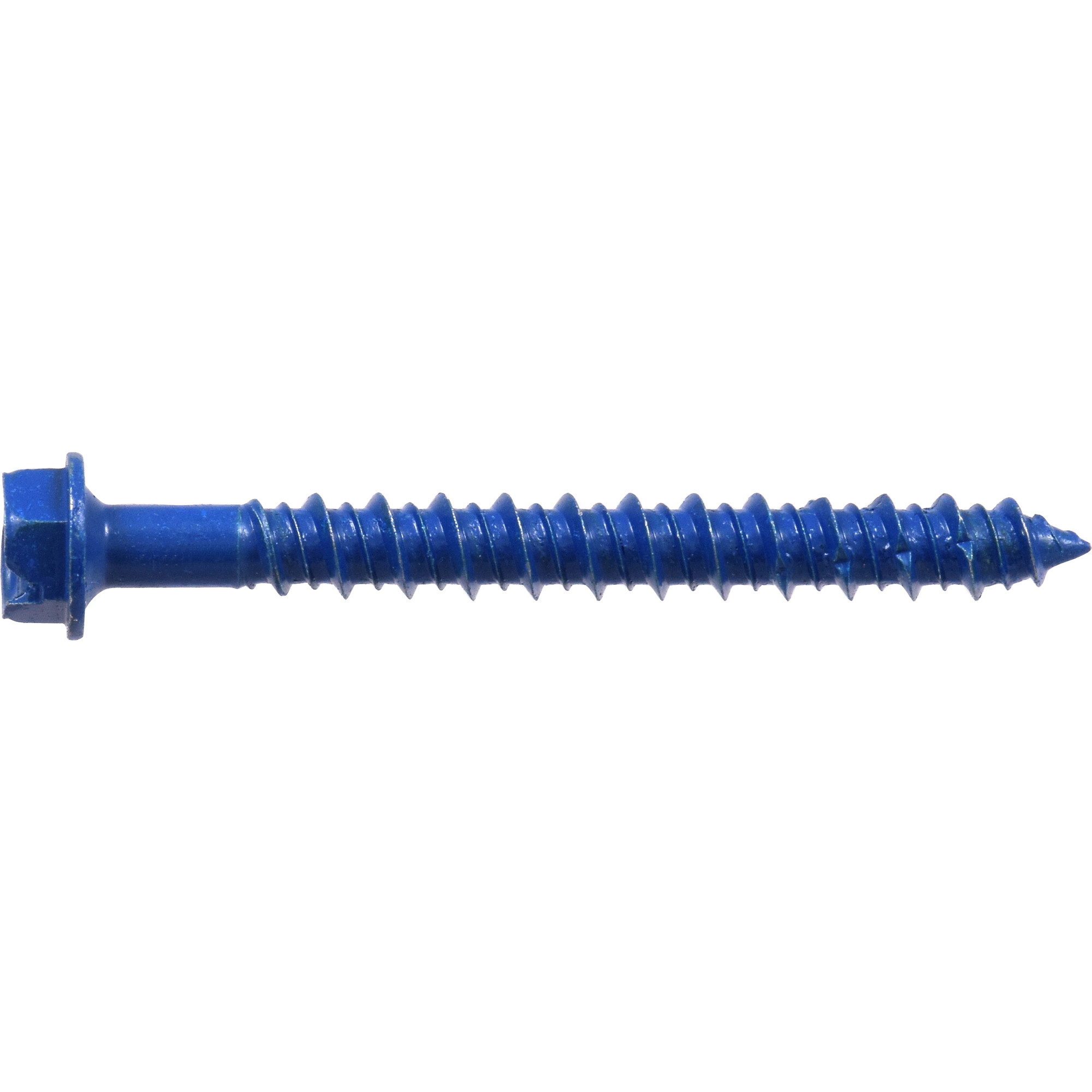 Hillman Blue Slotted Hex Washer-Head Tapper Concrete Screw Anchor(1/4 in. x 2-1/4 in.)-15 pc