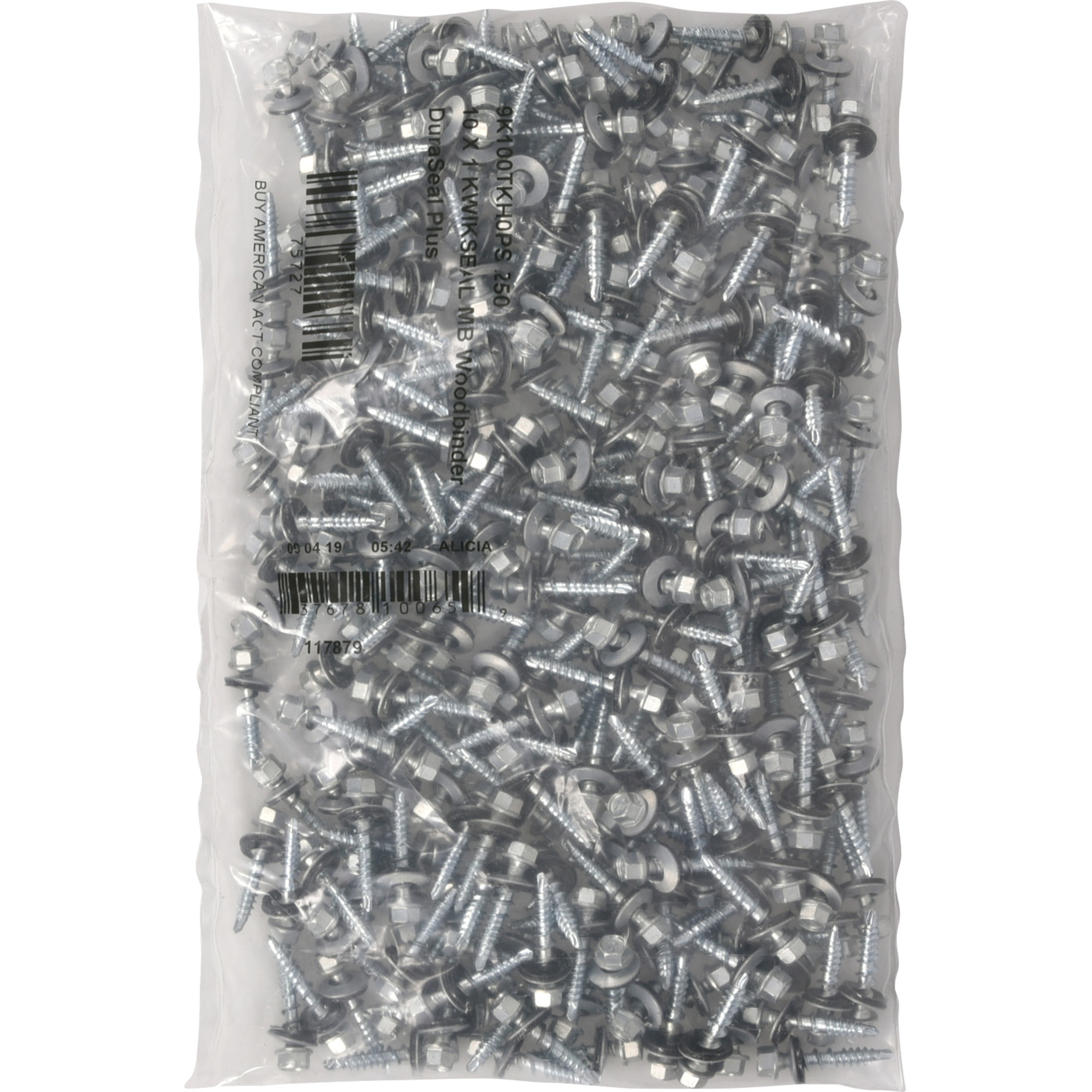 Power Pro Silver Self Drilling Metal-to-Wood Roofing Screws (#10 x 1 in.) - 250 pc