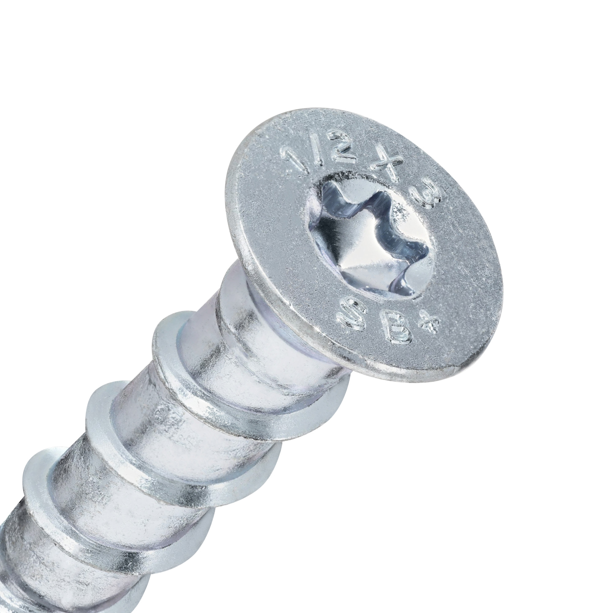 Power Pro Zinc Flat Head Screw-Bolt+ Anchor (1/2 in. x 3 in.) - 10 pc