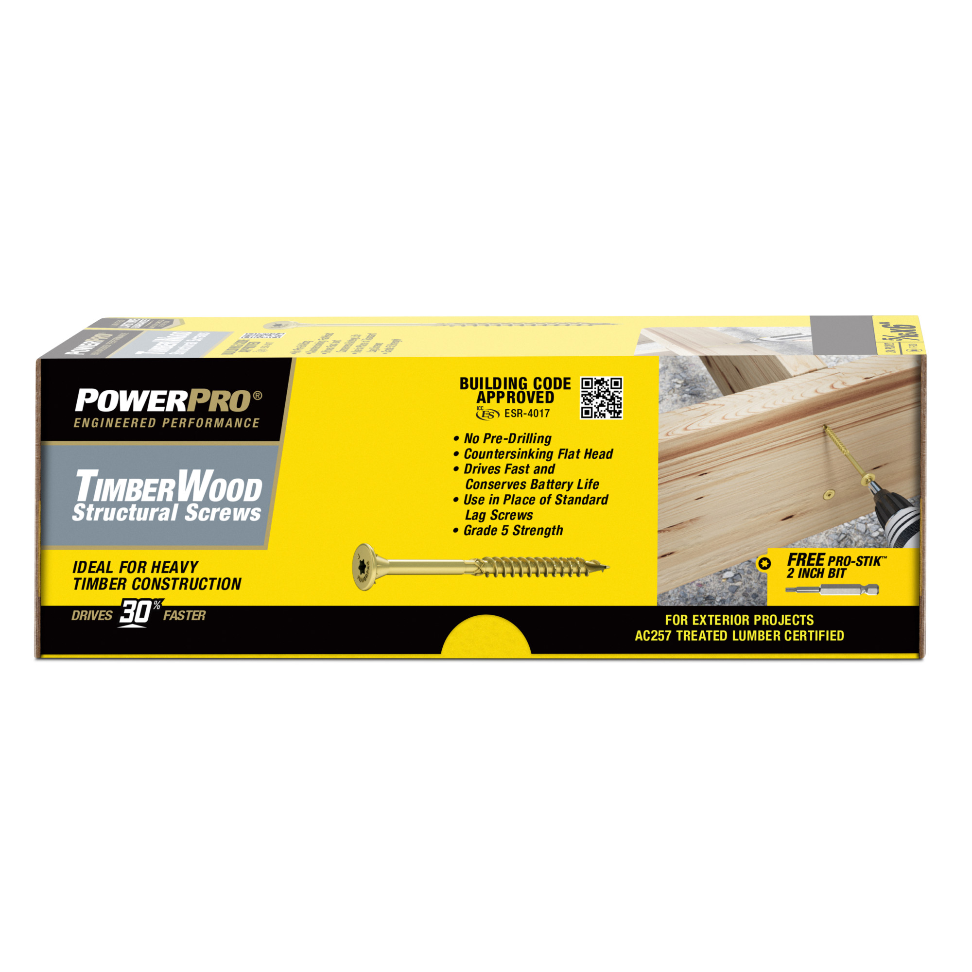 Power Pro TimberWood Bronze Structural Screws (5/16 in. x 6 in.) - 24pc