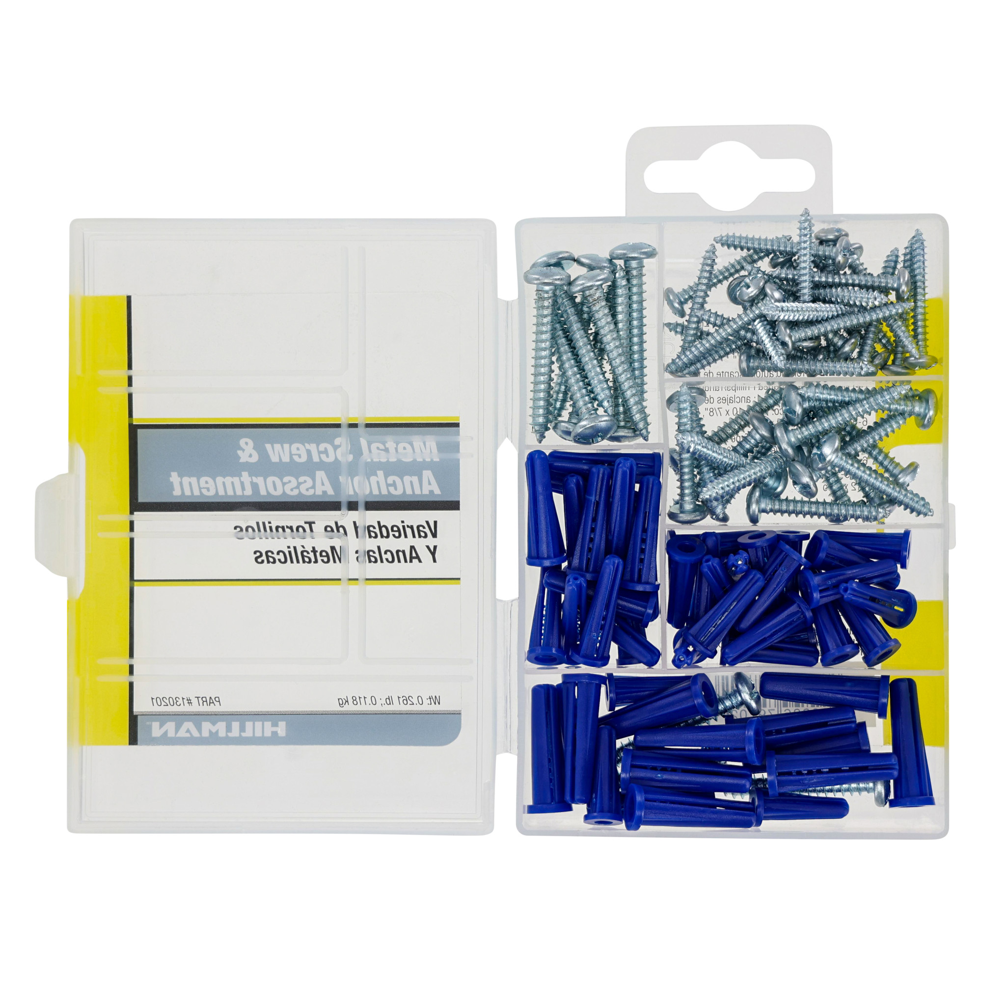 Hillman Plastic Anchor with Screws Kit (Small) - 100 pc