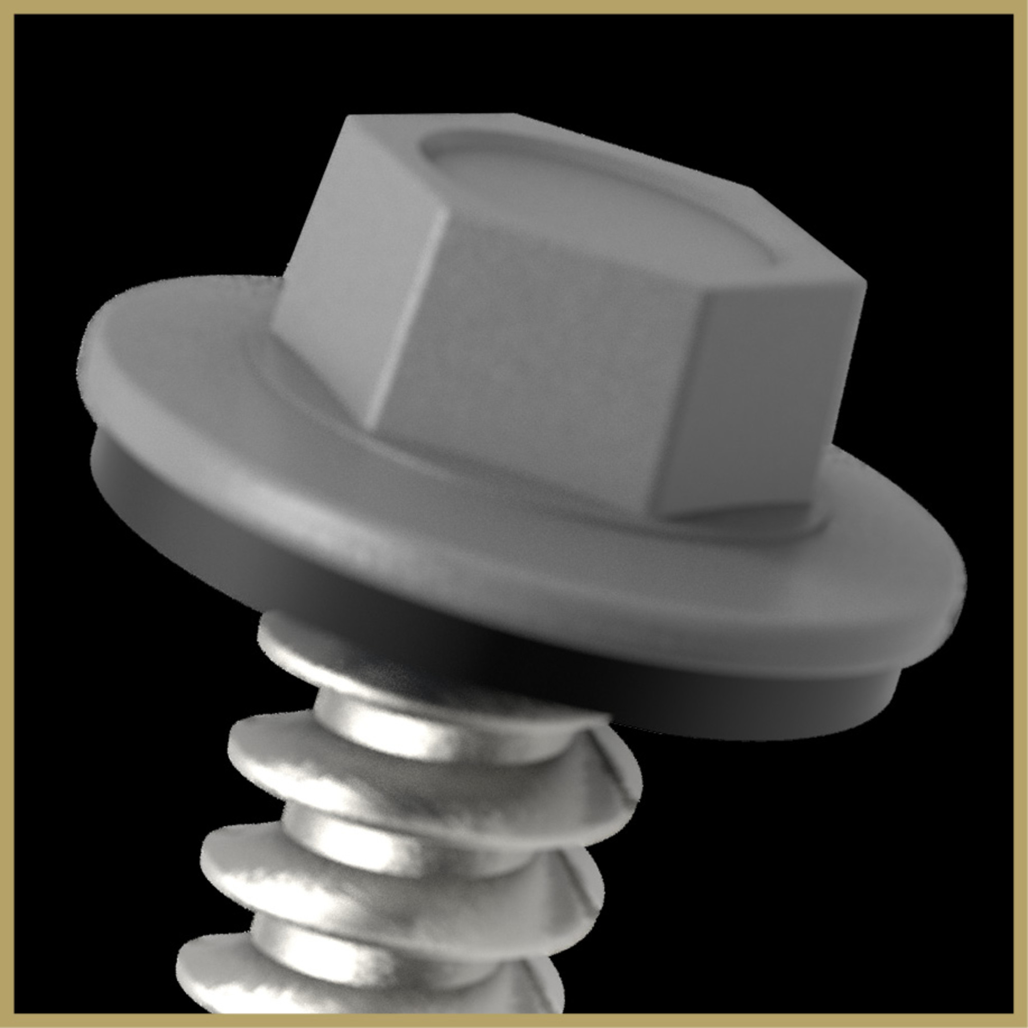 Power Pro Silver Self Drilling Metal-to-Metal Roofing Screw (1/4 in.-14x7/8 in.)-250pc