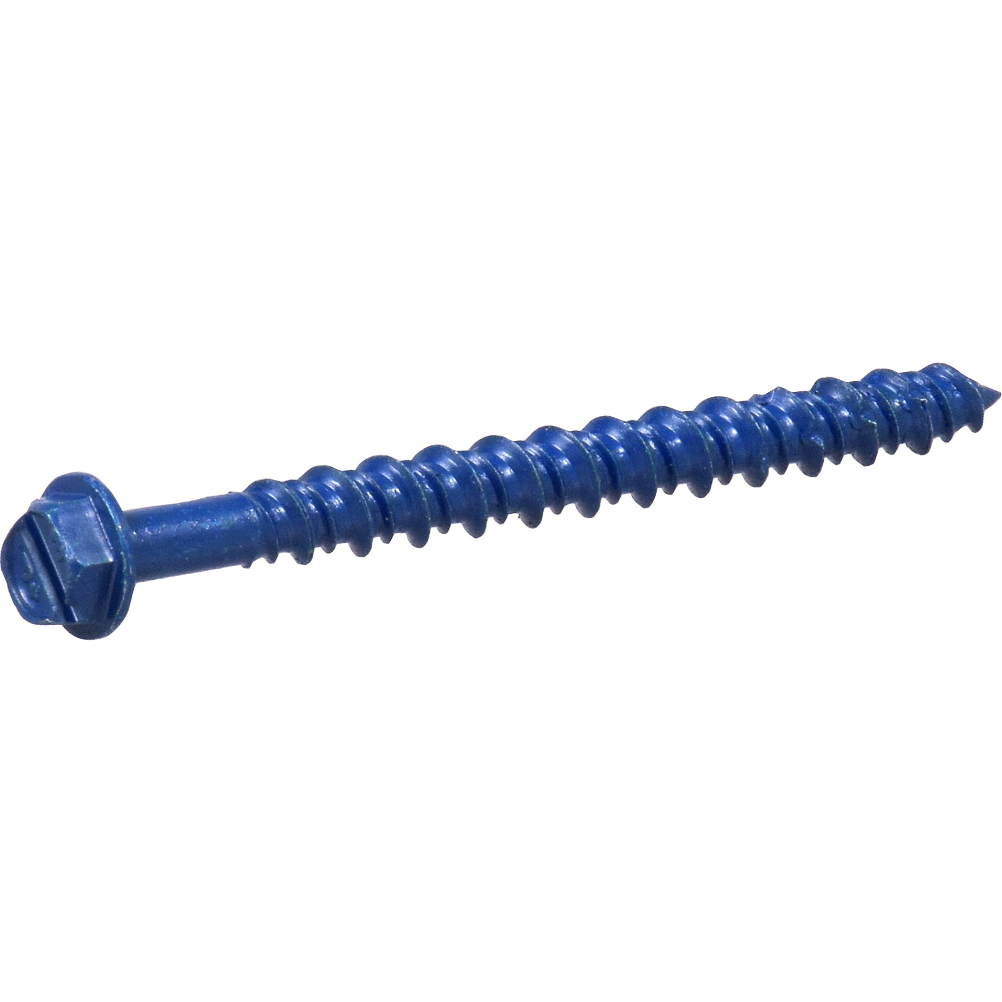 Hillman Blue Slotted Hex Washer-Head Tapper Concrete Screw Anchor (3/16 in. x 2-1/4 in.)4 pc