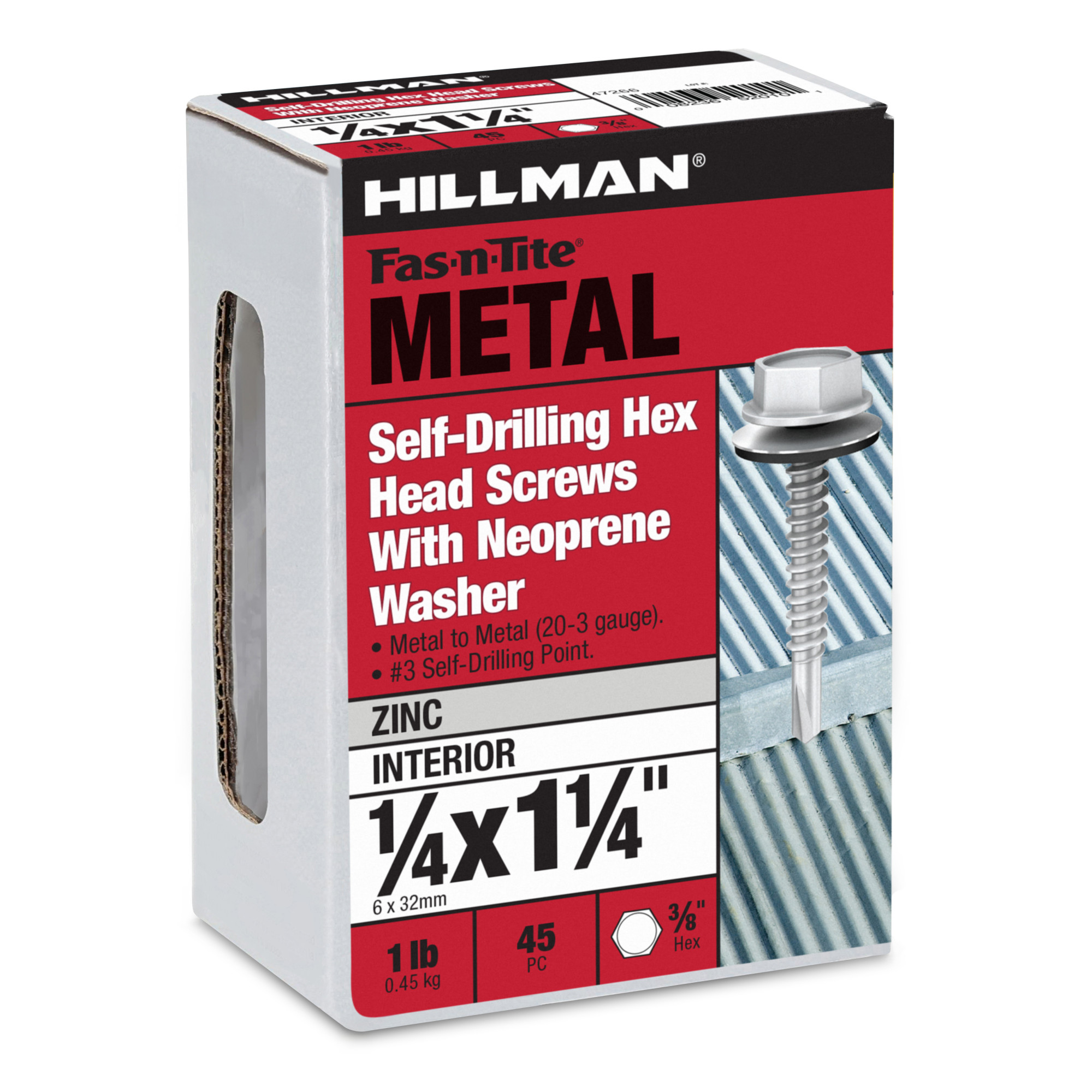 Hillman Washer Head Self Drilling Screws (1/4-14 x 1-1/4-14)