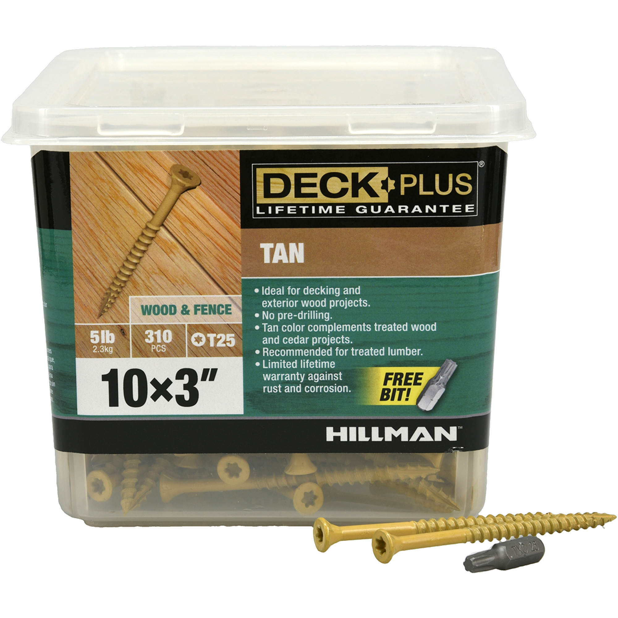 Deck Plus Tan Deck Screws (#10 x 3 in.)