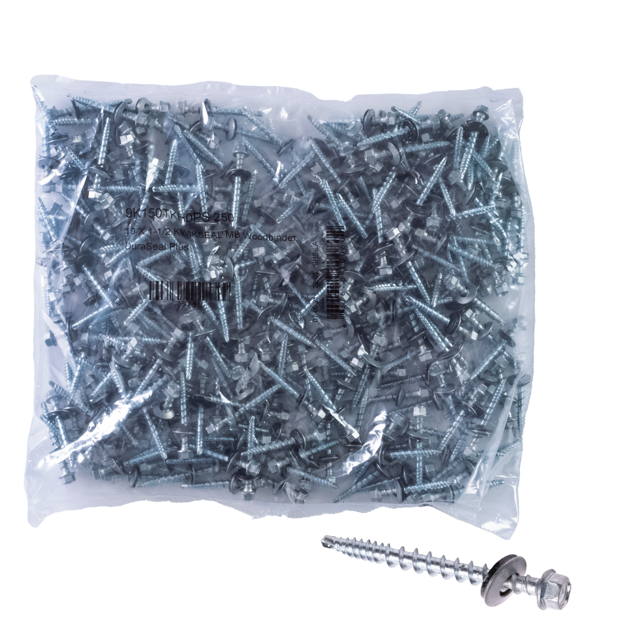 Power Pro Silver Self Drilling Metal-to-Wood Roofing Screws (#10 x 1-1/2 in.)-250pc