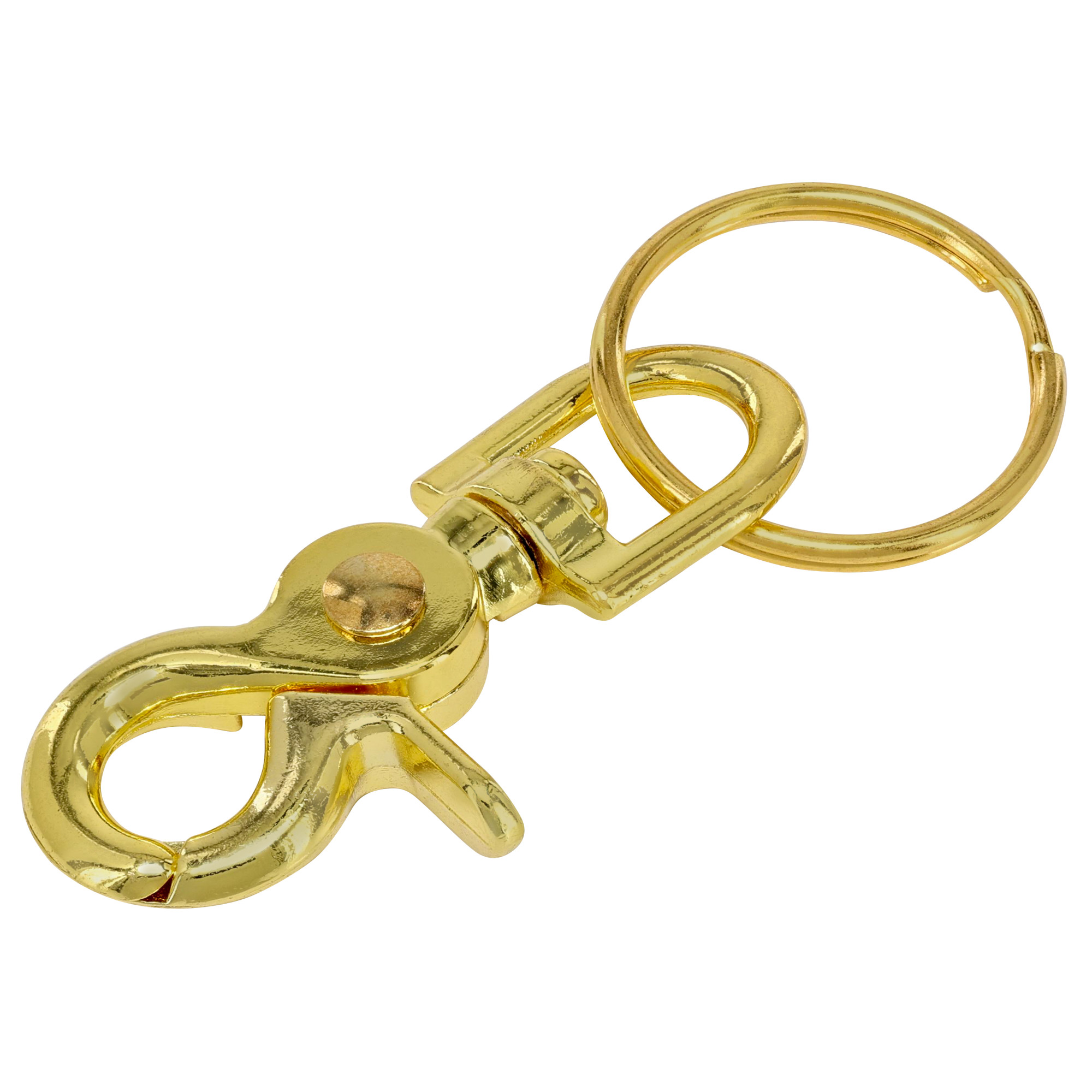 Hillman Brass Trigger Snap Hook with Key Ring