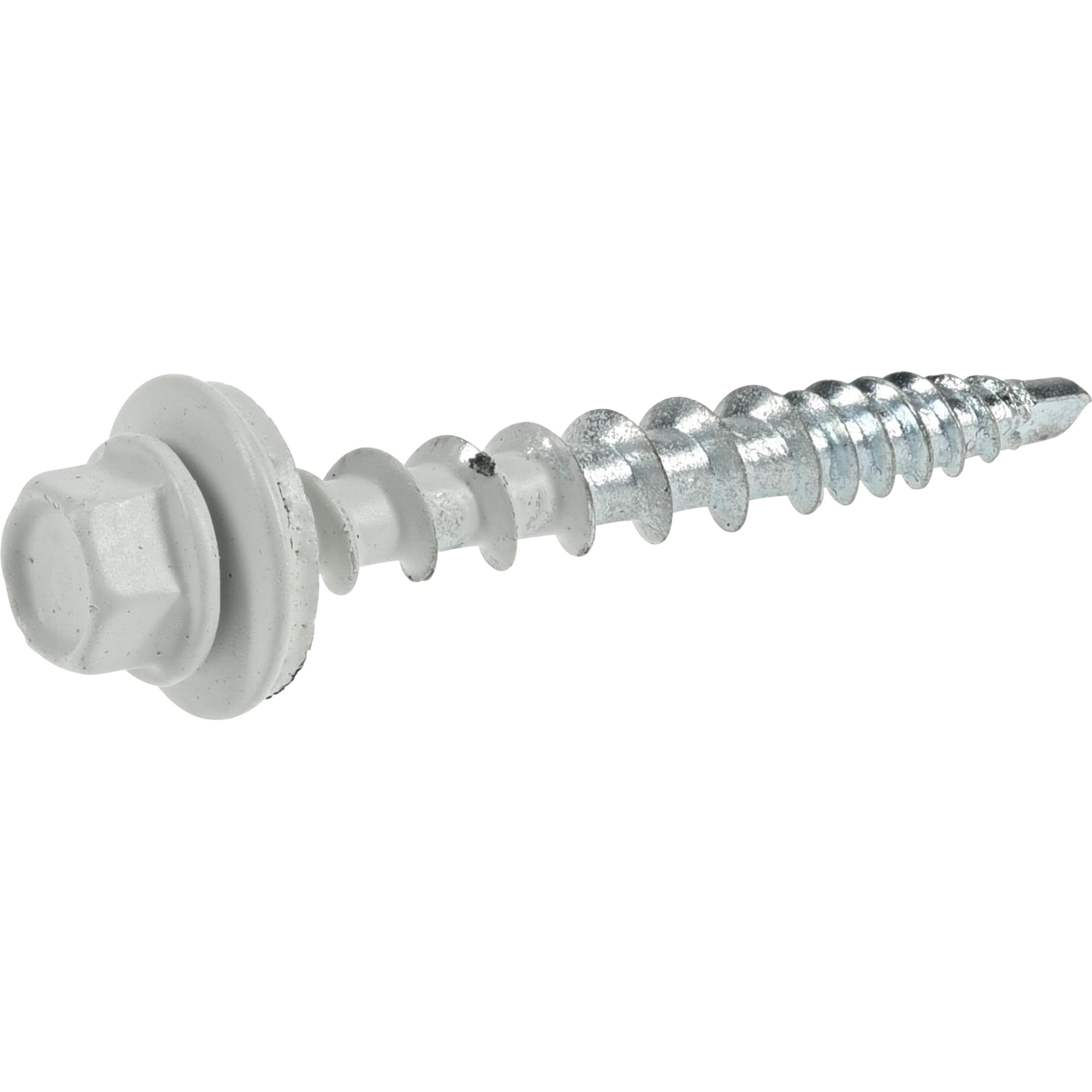 Power Pro White Self Drilling Metal-to-Wood Roofing Screws (#10 x 1-1/2 in.)-98 pc