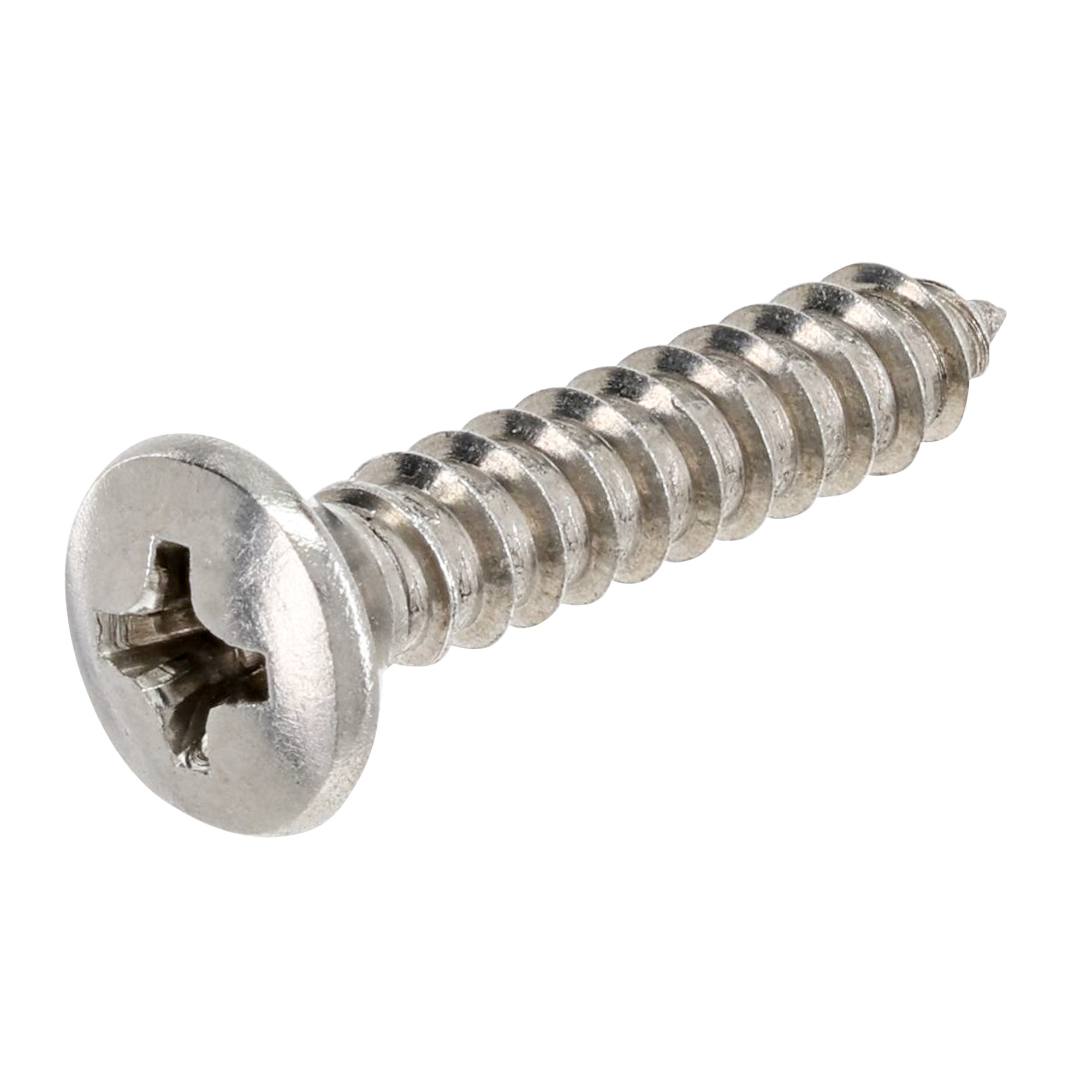 Hillman 18-8 Stainless Steel Oval Head Phillips Sheet Metal Screw (#10 x 1 in.) - 100 pc