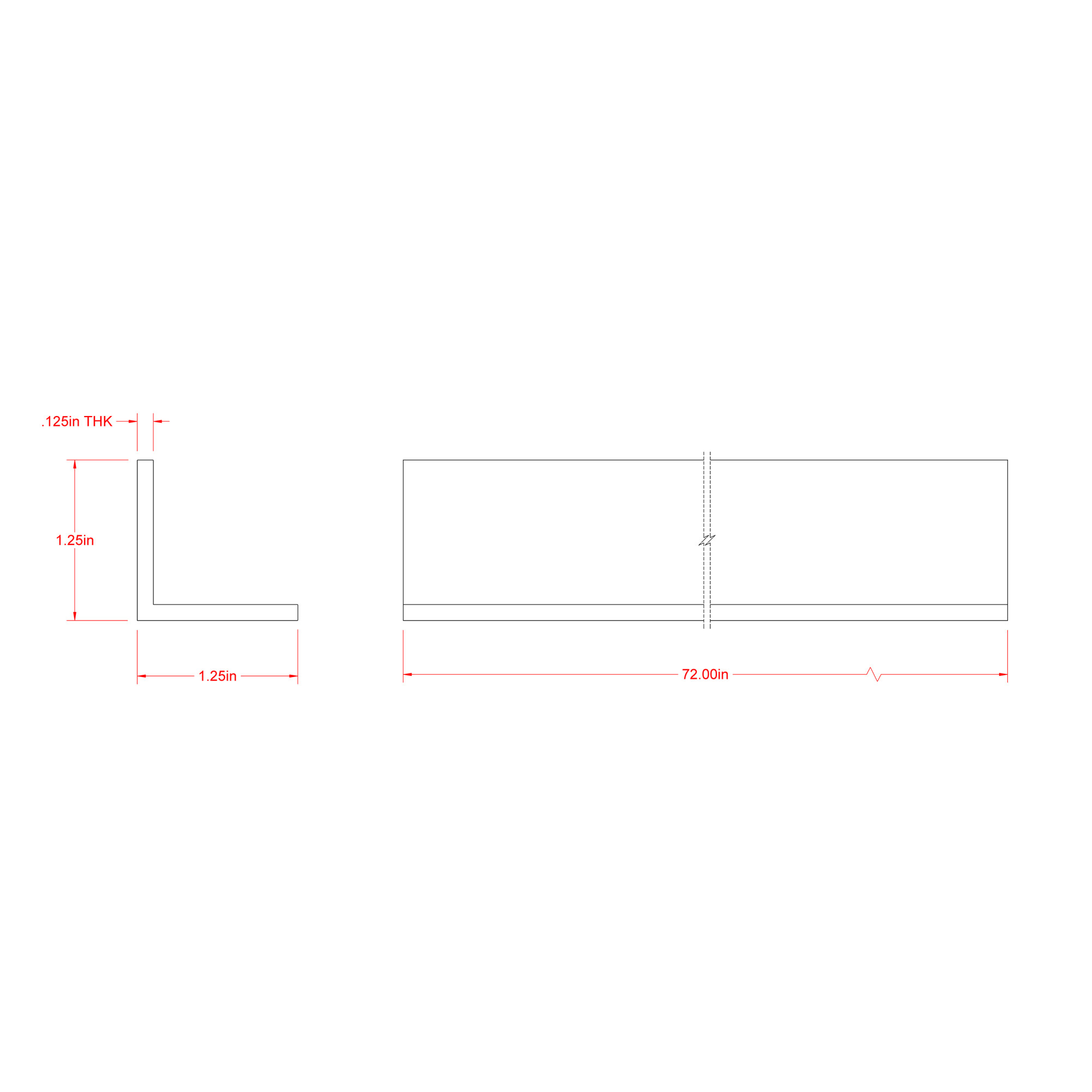 SteelWorks Weldable Aluminum Angle (1/8 in. x 1-1/4 in. x 6 ft.)