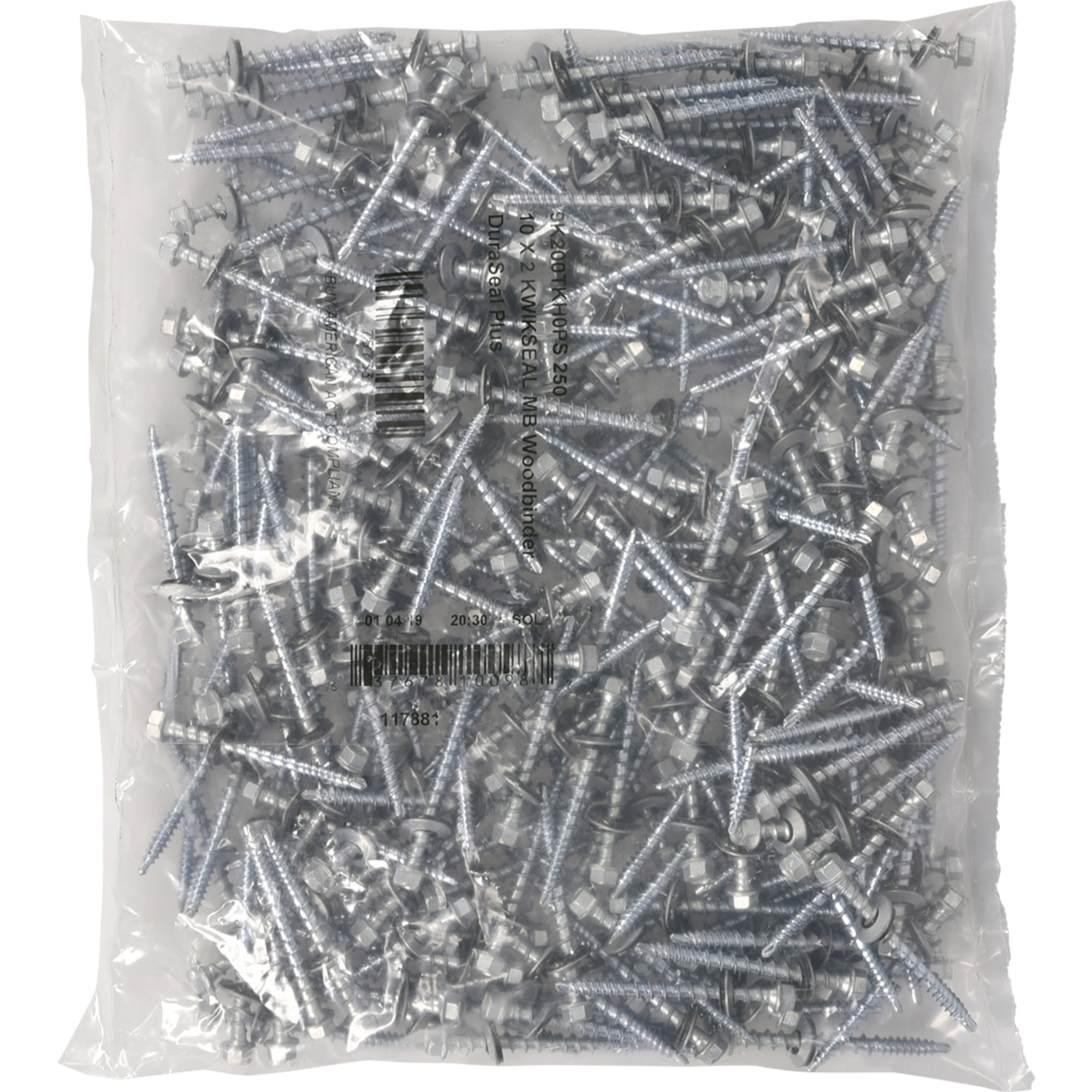 Power Pro Silver Self Drilling Metal-to-Wood Roofing Screws (#10 x 2 in.) - 250 pc