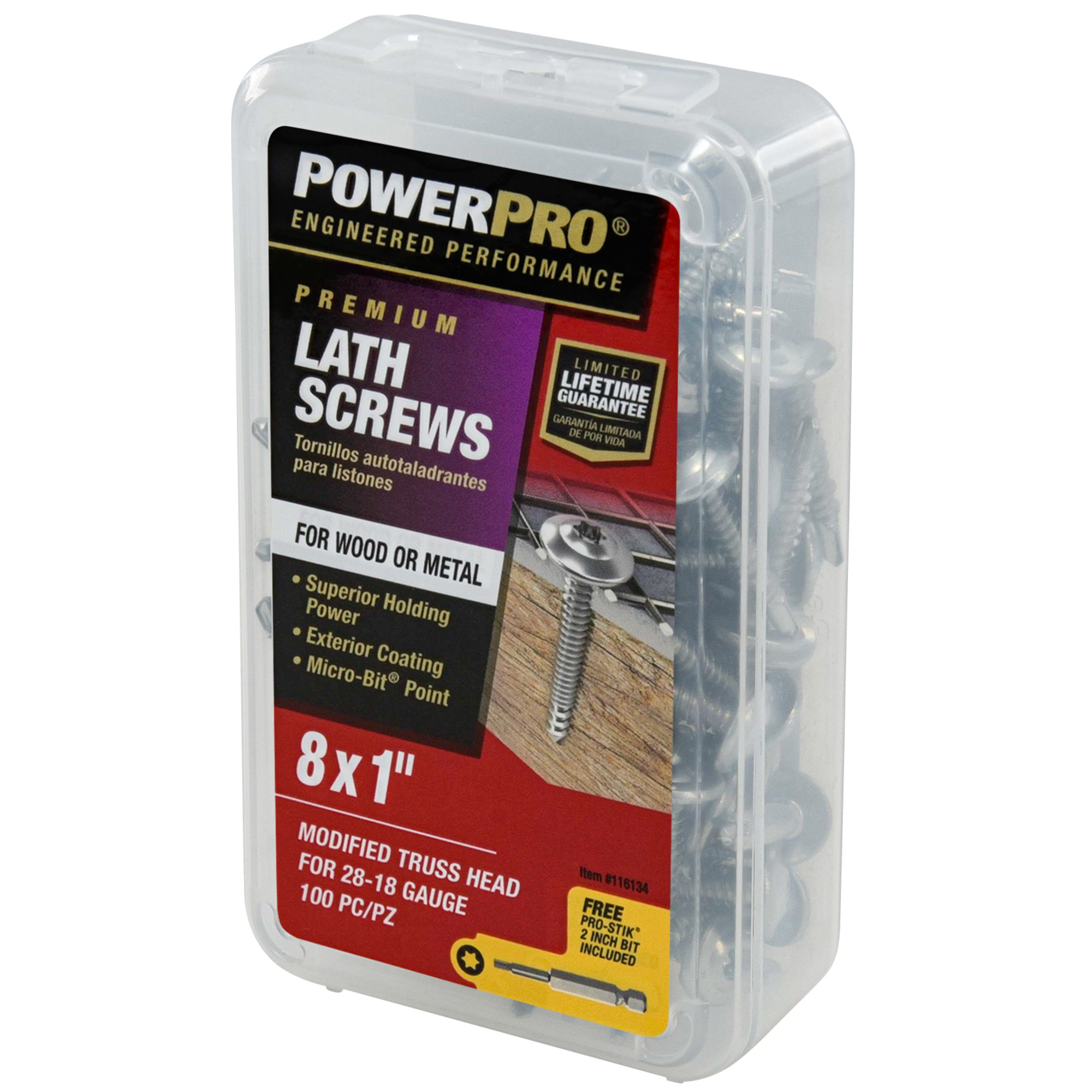 Power Pro Stainless Steel Truss-Head Lath Screws (#8 x 1 in.) - 1lb Box