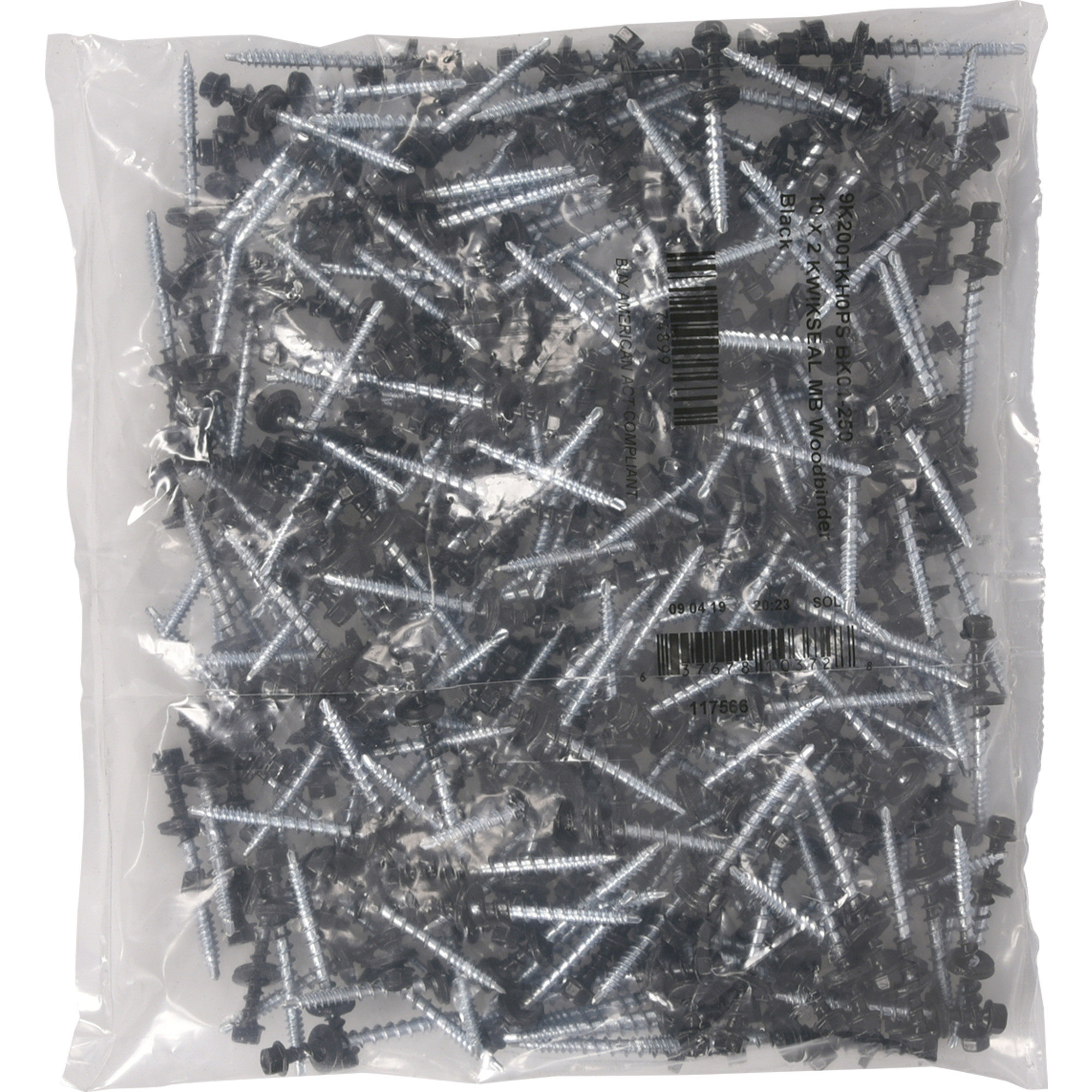 Power Pro Black Self Drilling Metal-to-Wood Roofing Screws (#10 x 2 in.) - 250 pc