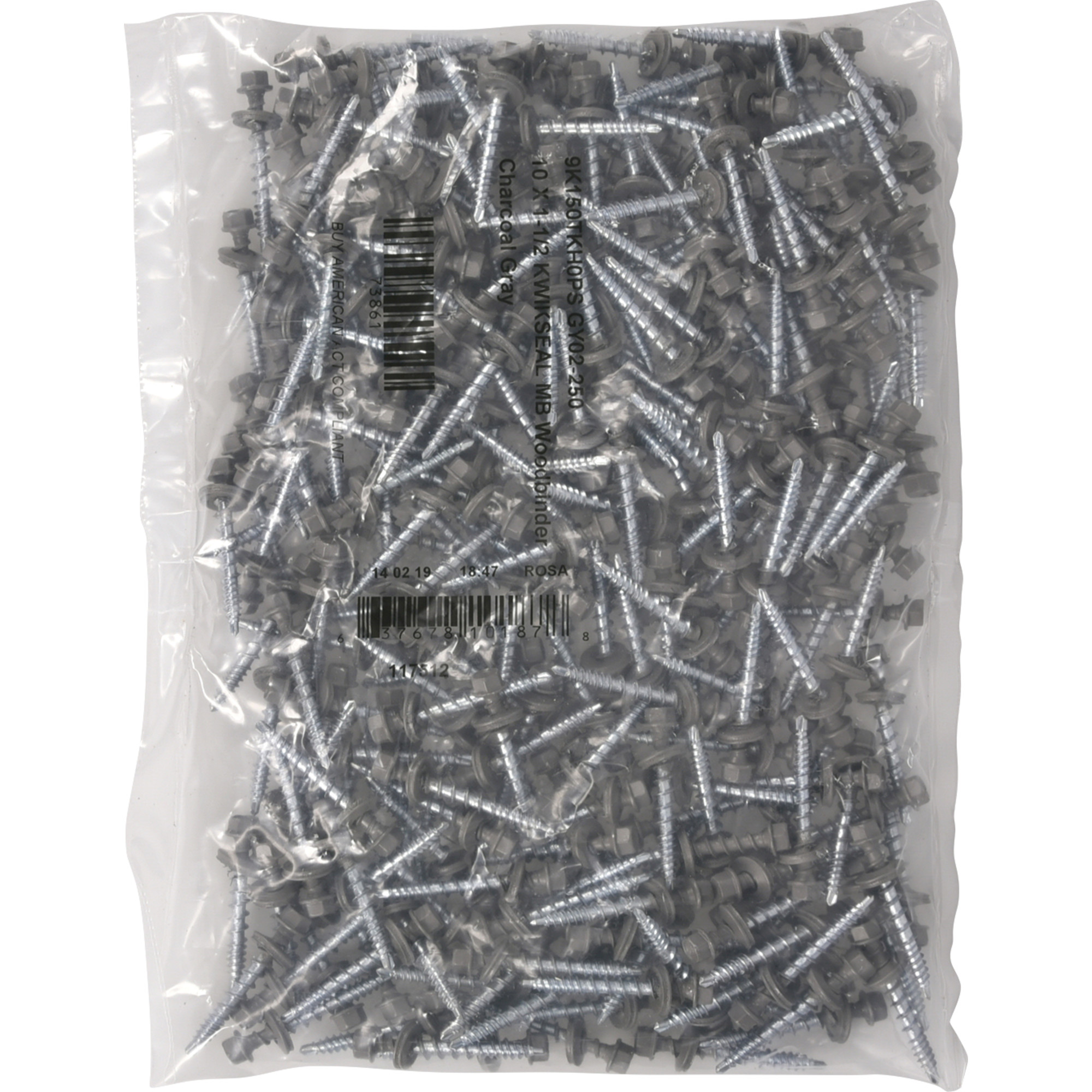 Power Pro Gray Self Drilling Metal-to-Wood Roofing Screws (#10 x 1-1/2 in.)-250 pc