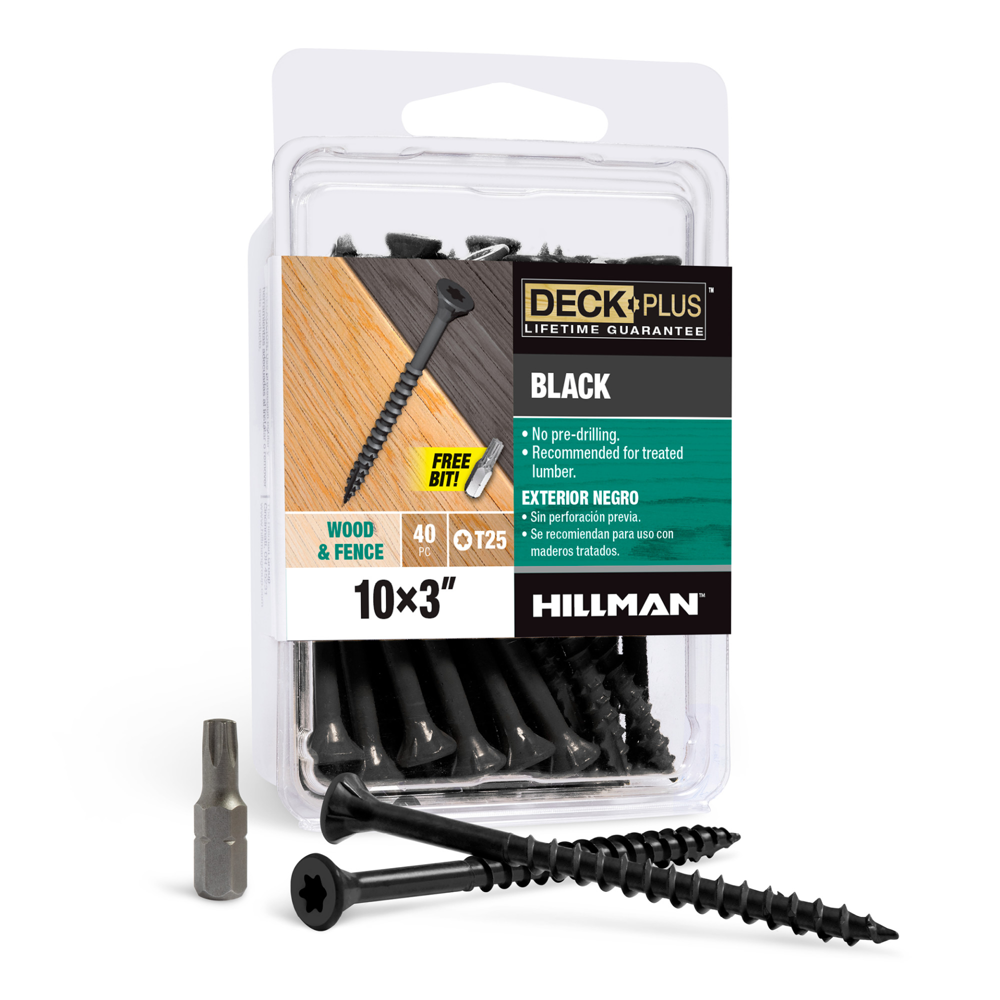 Deck Plus Black Deck Screws (#10 x 3 in.)