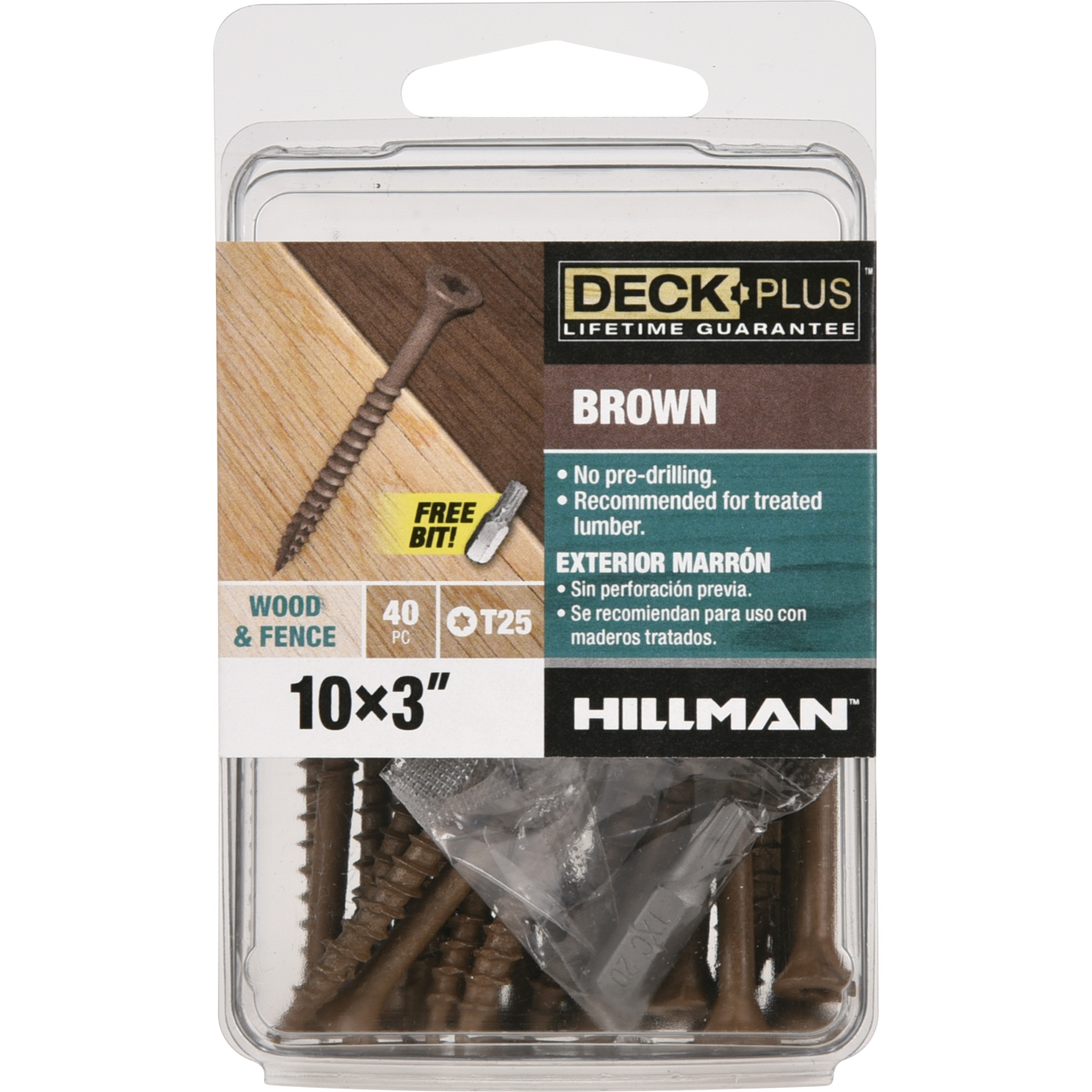 Deck Plus Brown Deck Screws (#10 x 3 in.)
