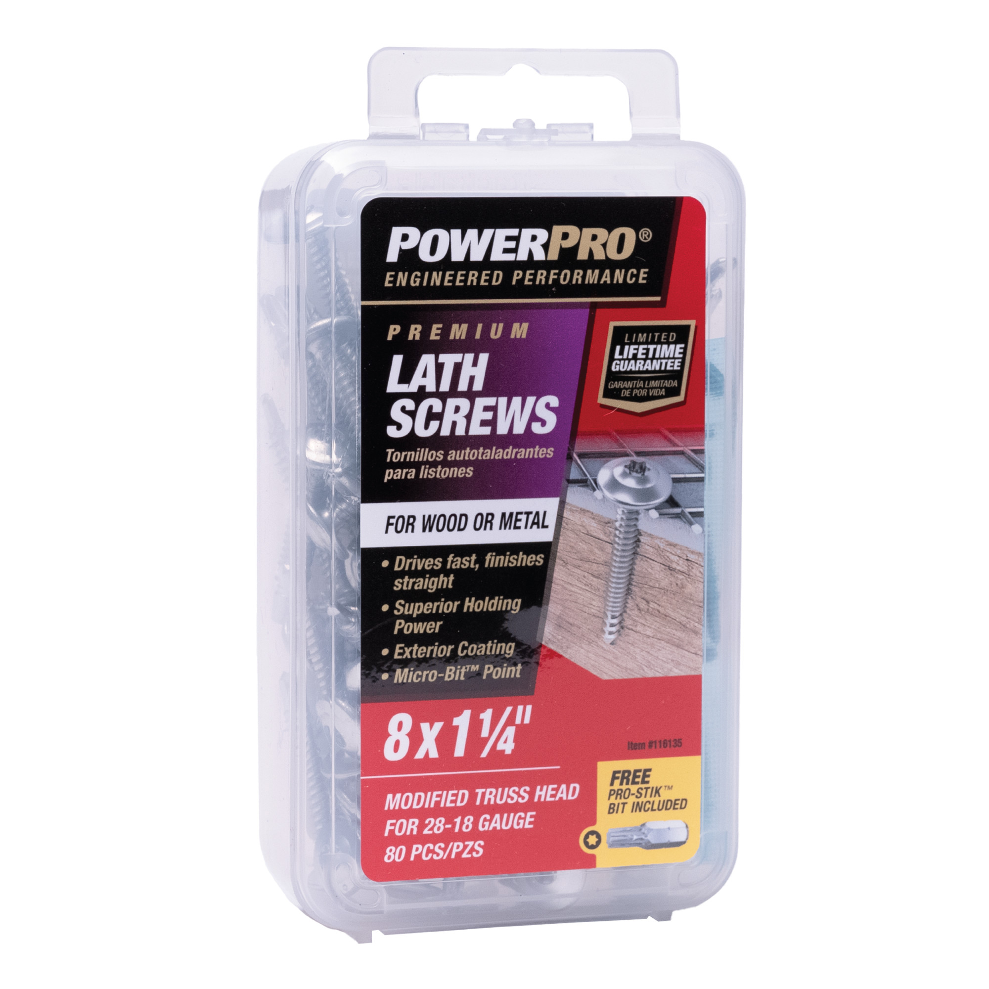 Power Pro Stainless Steel Truss-Head Lath Screws (#8 x 1-1/4 in.) - 1lb Box