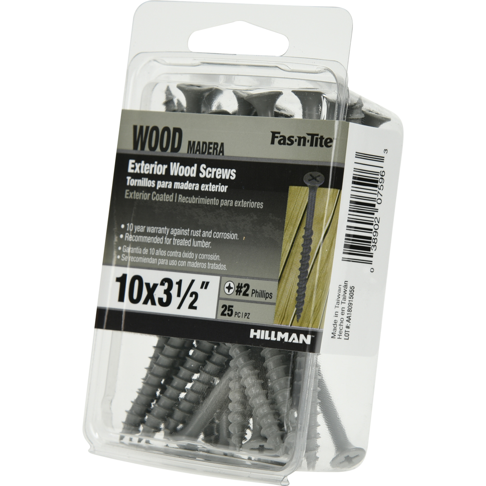Hillman Exterior Coated Wood Screws (#10 x 3-1/2 in.)