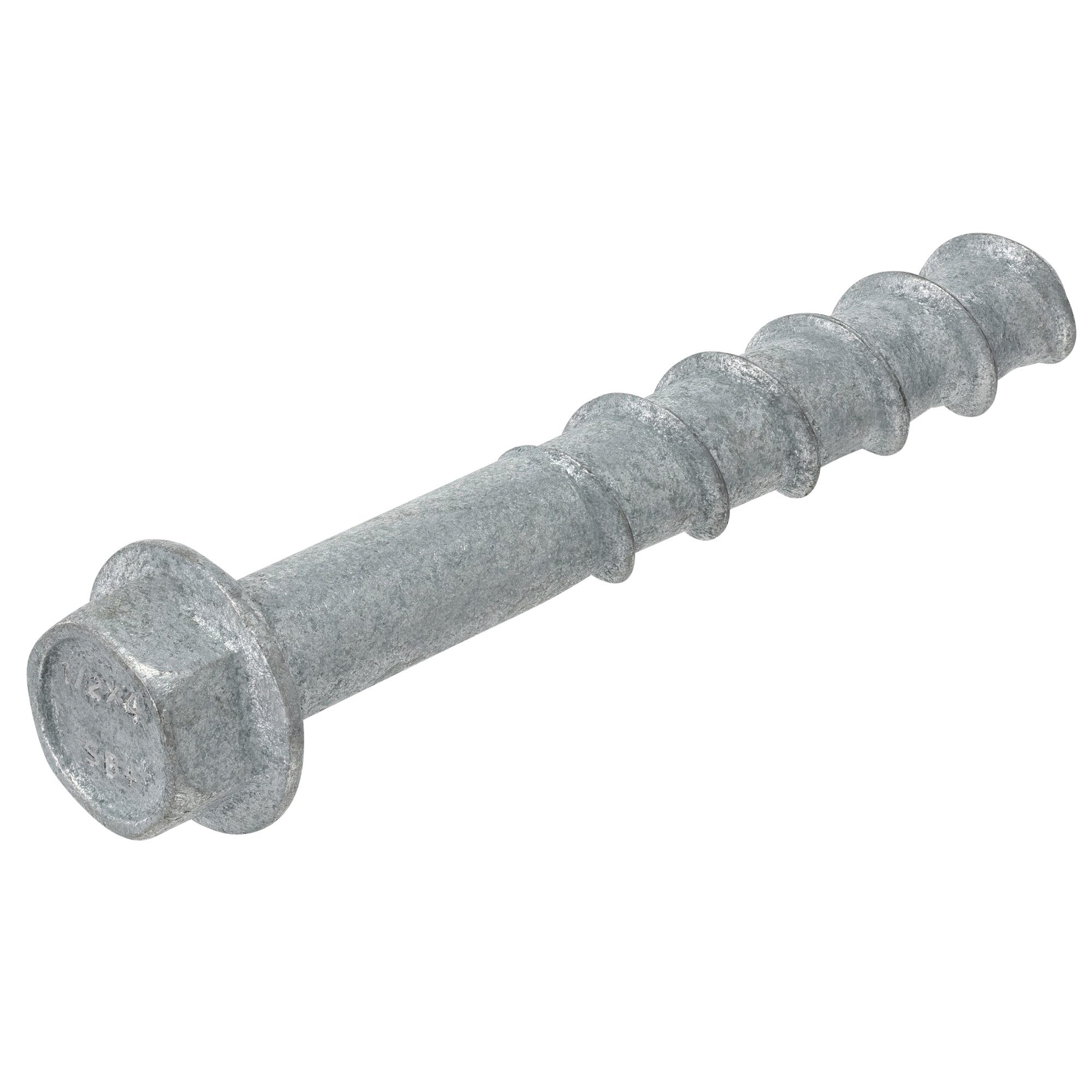 Power Pro Galvanized Hex Washer Head Screw-Bolt+ Anchors (1/2 in. x 4 in.) - 25 pc