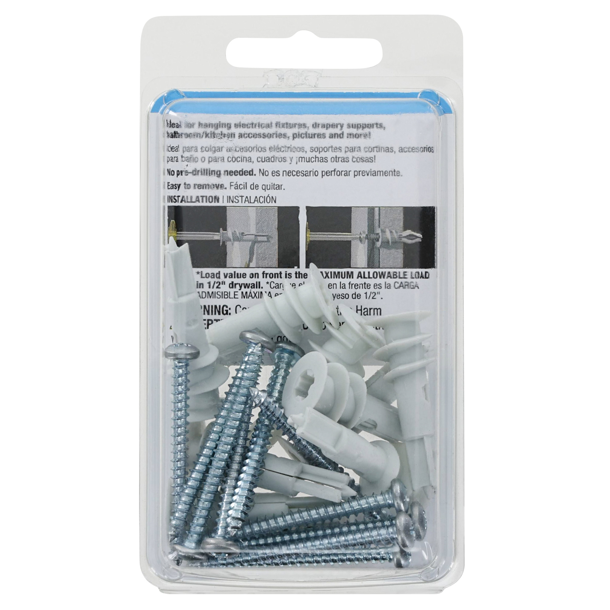 Hillman Nylon Self Drilling Drywall Anchor w/Zinc Plated Screws (#8) - 10 pc