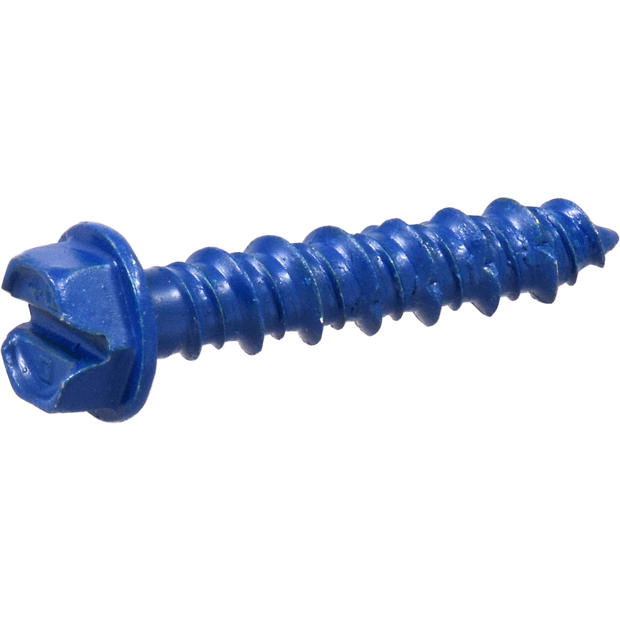 Hillman Blue Slotted Hex Washer-Head Tapper Concrete Screw Anchor(1/4 in. x 1-1/4 in.)-100 pc