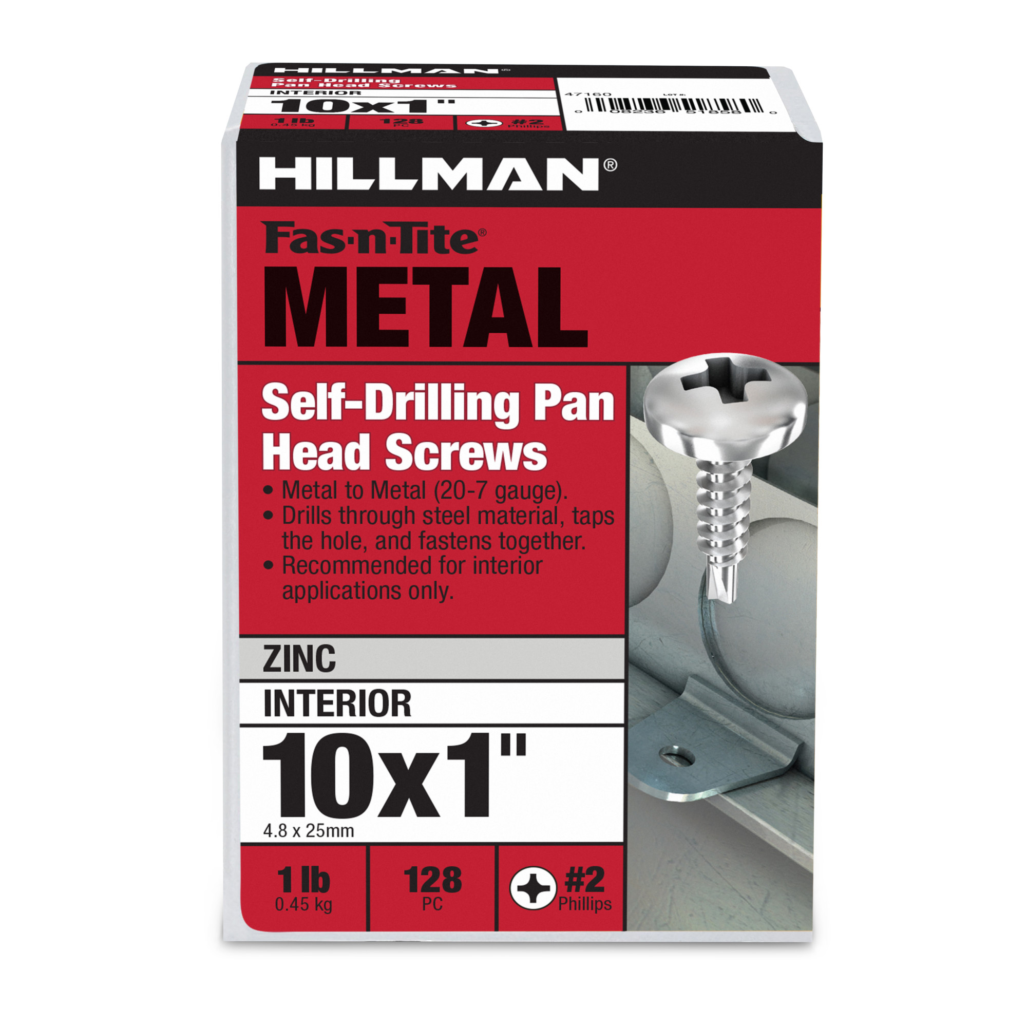 Hillman Zinc Pan Head Phillips Self Drilling Screws (#10-16 x 1 in.)