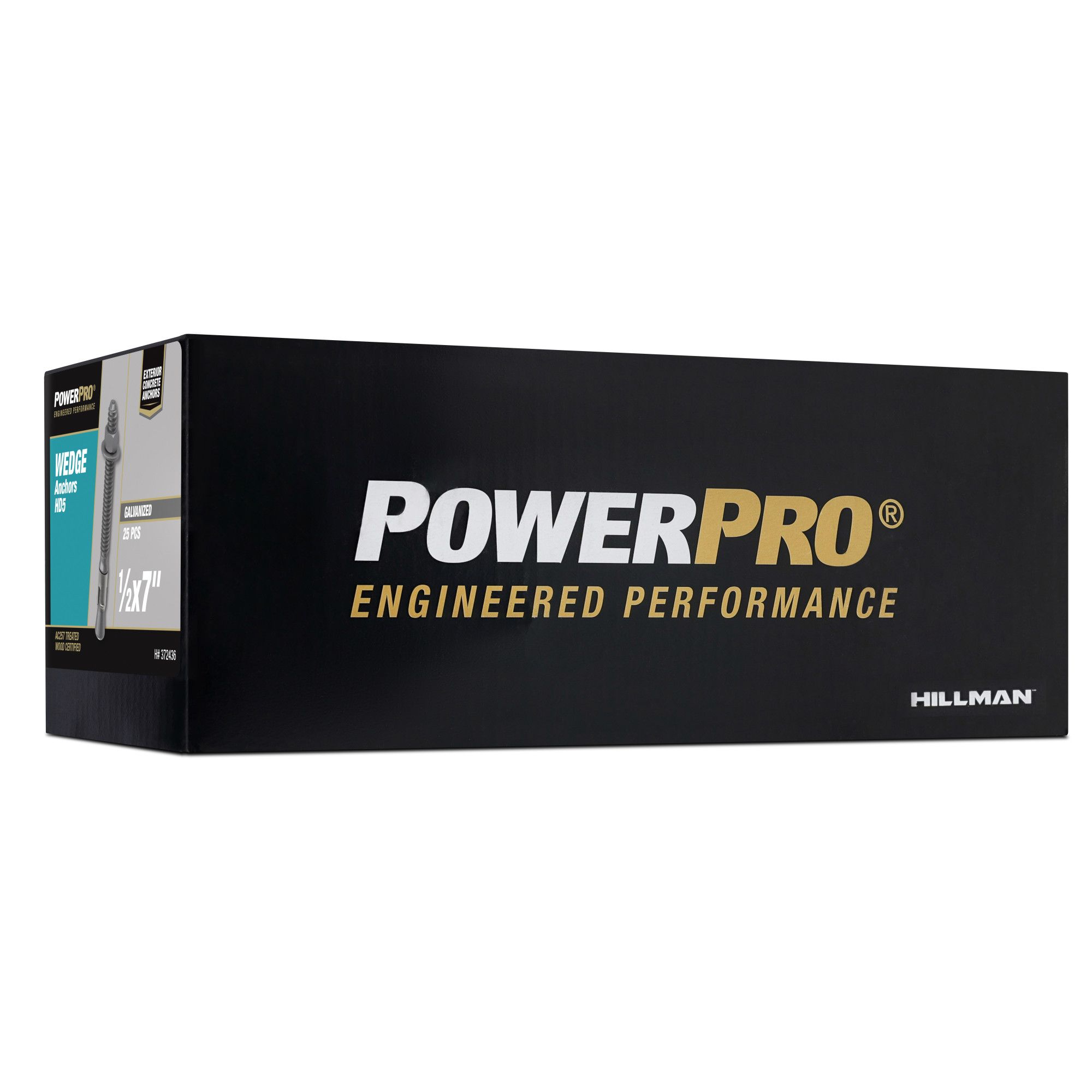 Hillman Mechanical Galvanized Power-Stud Wedge Anchor (1/2 in. x 7 in.) - 25 pc