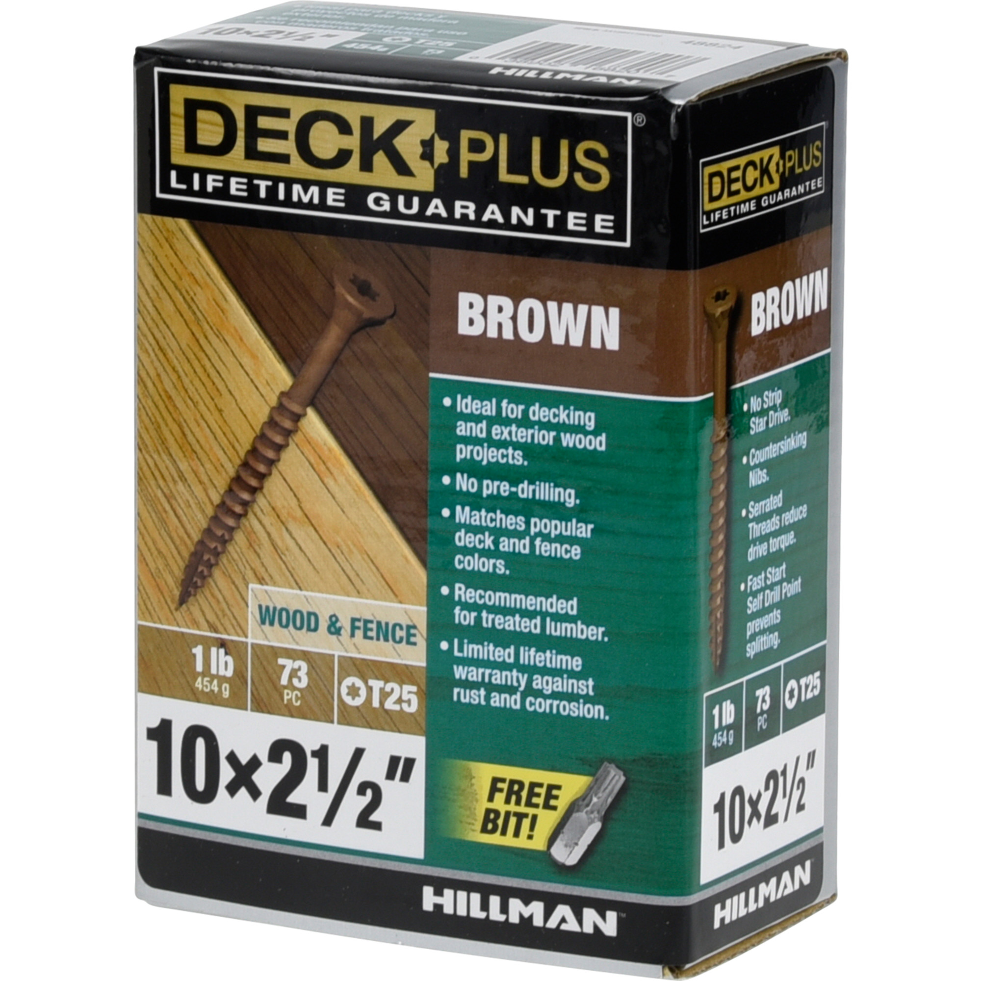 Deck Plus Brown Deck Screws (#10 x 2-1/2 in.)