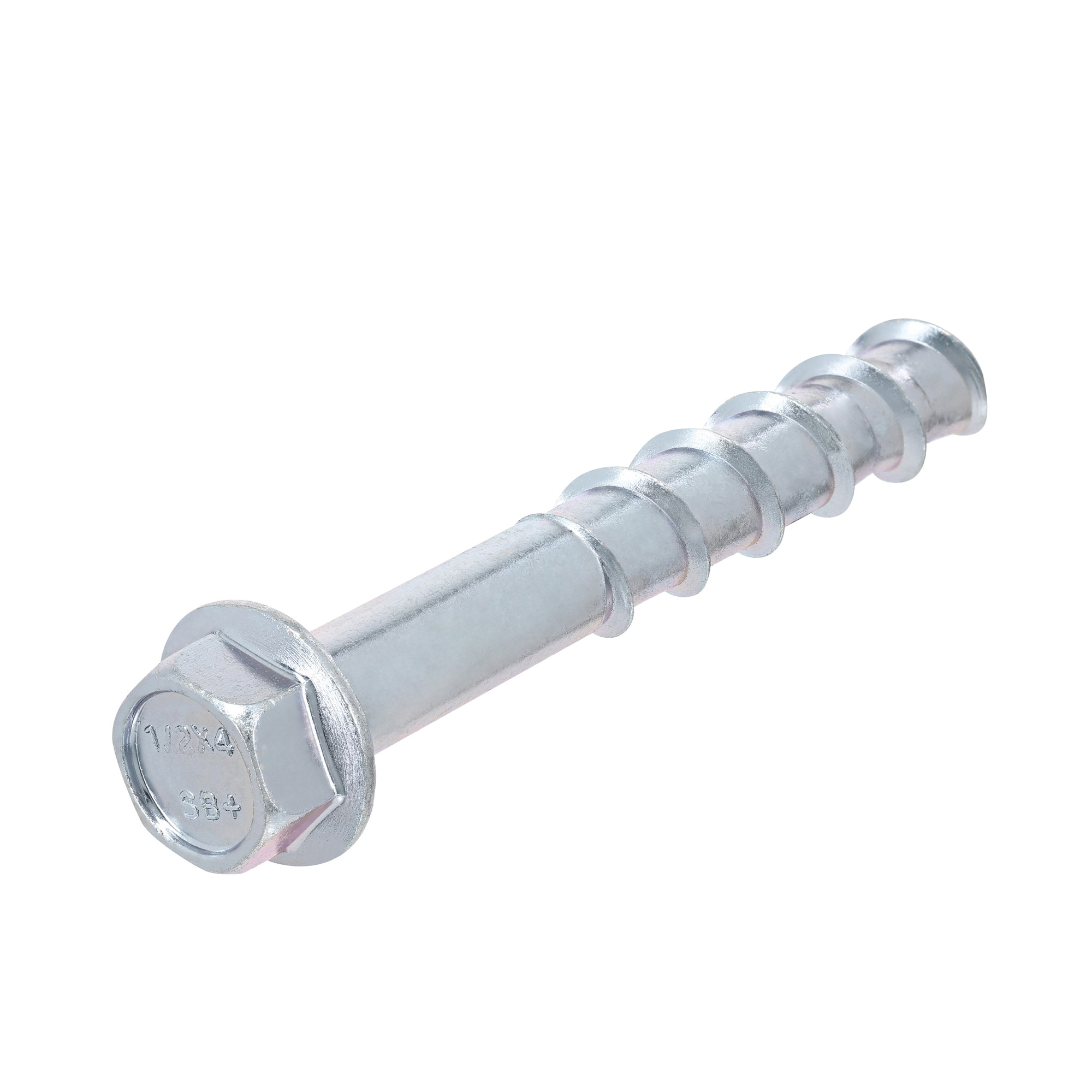 Power Pro Zinc Hex Washer Head Screw-Bolt+ Anchors (1/2 in. x 4 in.) - 25 pc