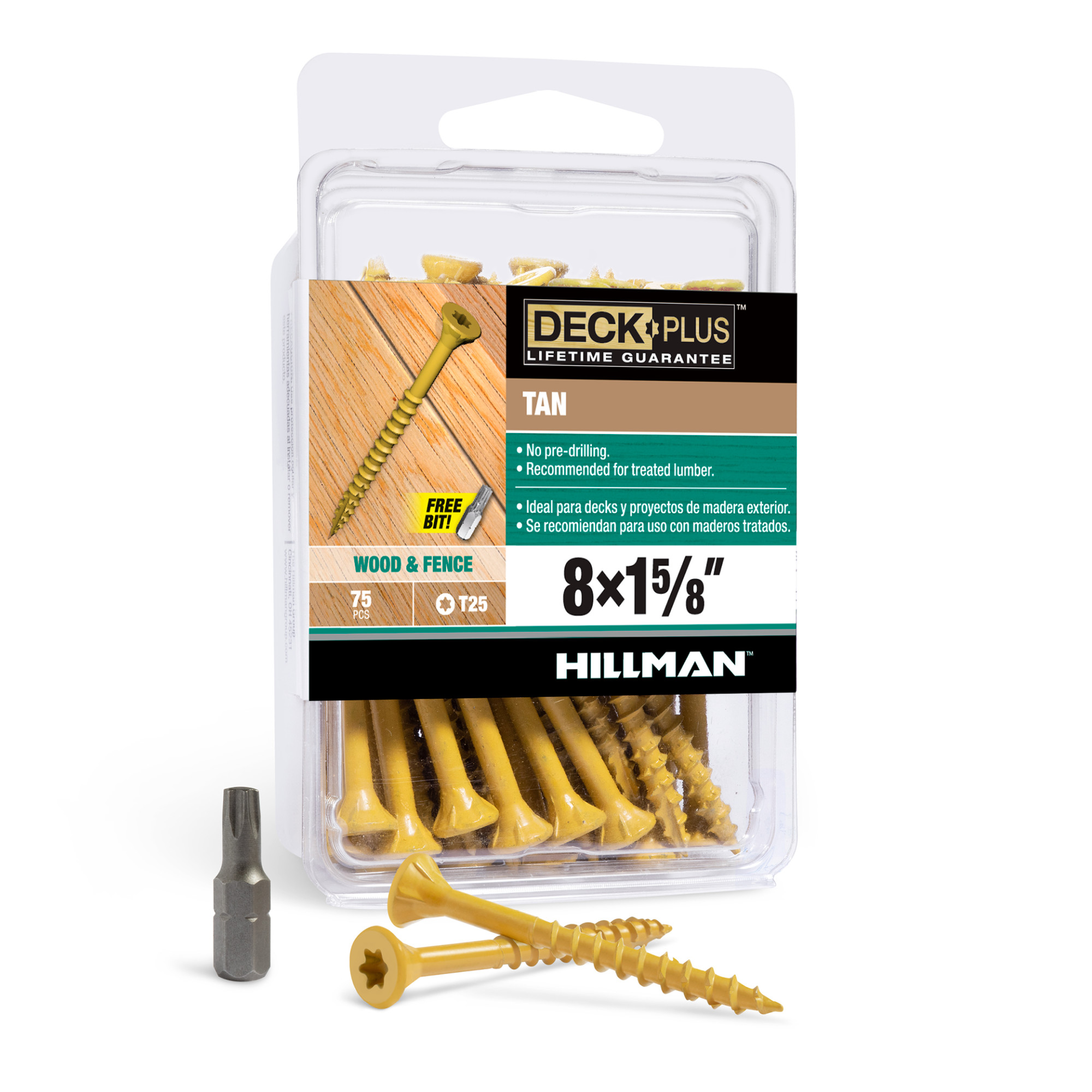 Deck Plus Tan Deck Screws (#8 x 1-5/8 in.)