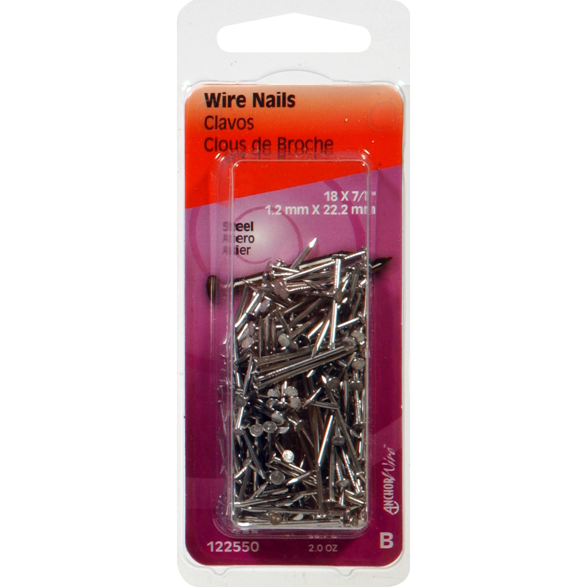 Anchor Wire Bright Wire Nails (7/8 in. x 18GA) - 2 oz.
