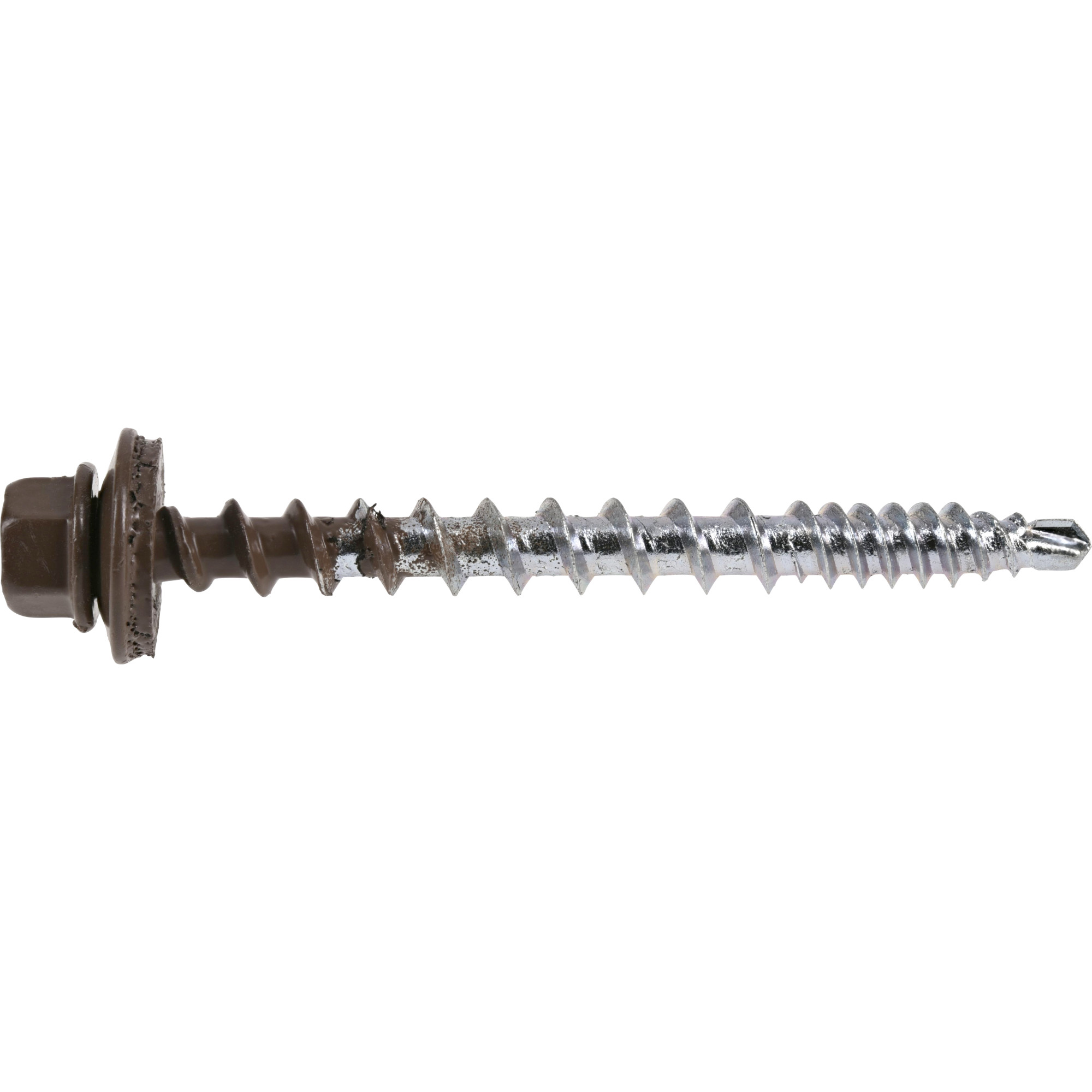 Power Pro Brown Self Drilling Metal-to-Wood Roofing Screws (#10 x 2 in.) - 250 pc