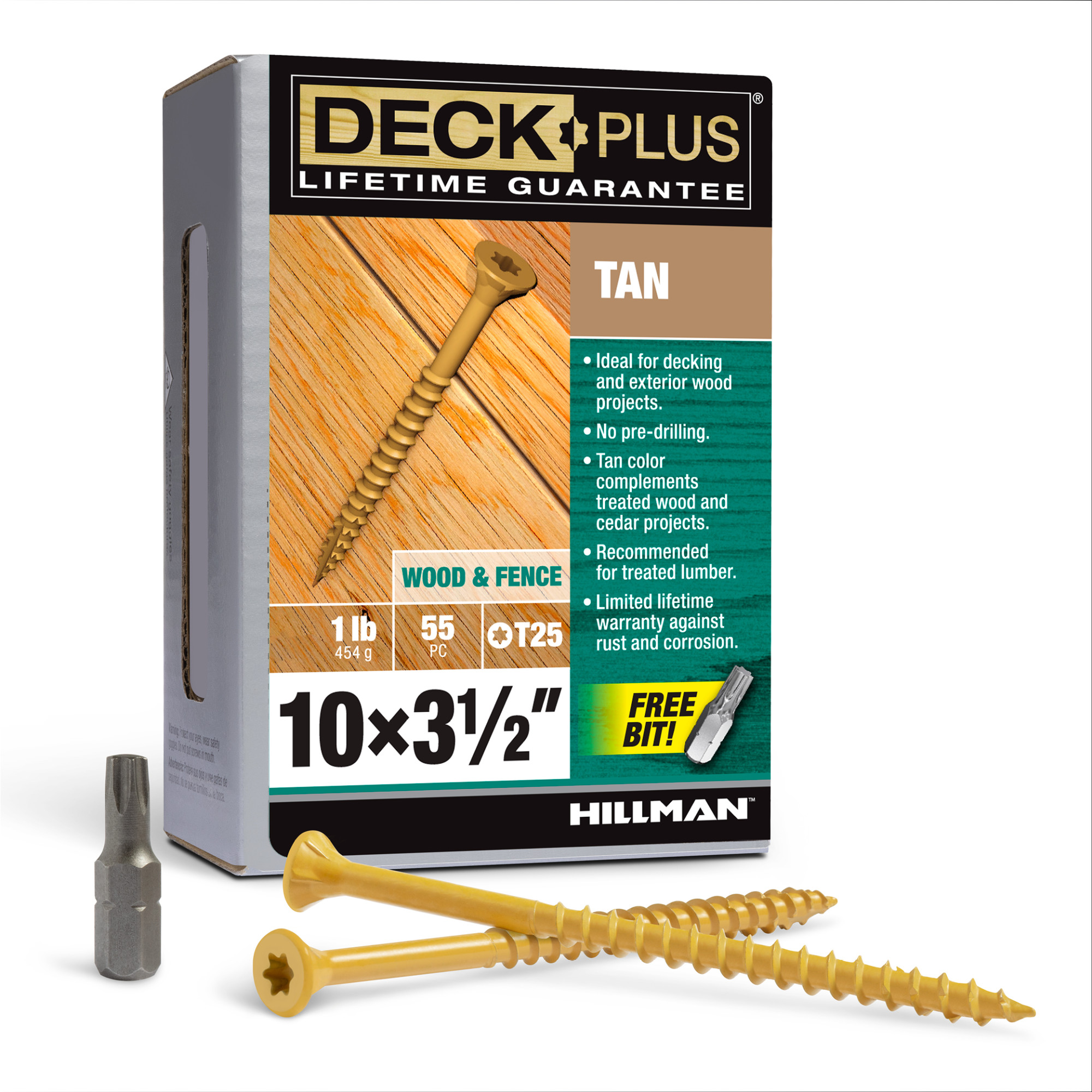 Deck Plus Tan Deck Screws (#10 x 3-1/2 in.)