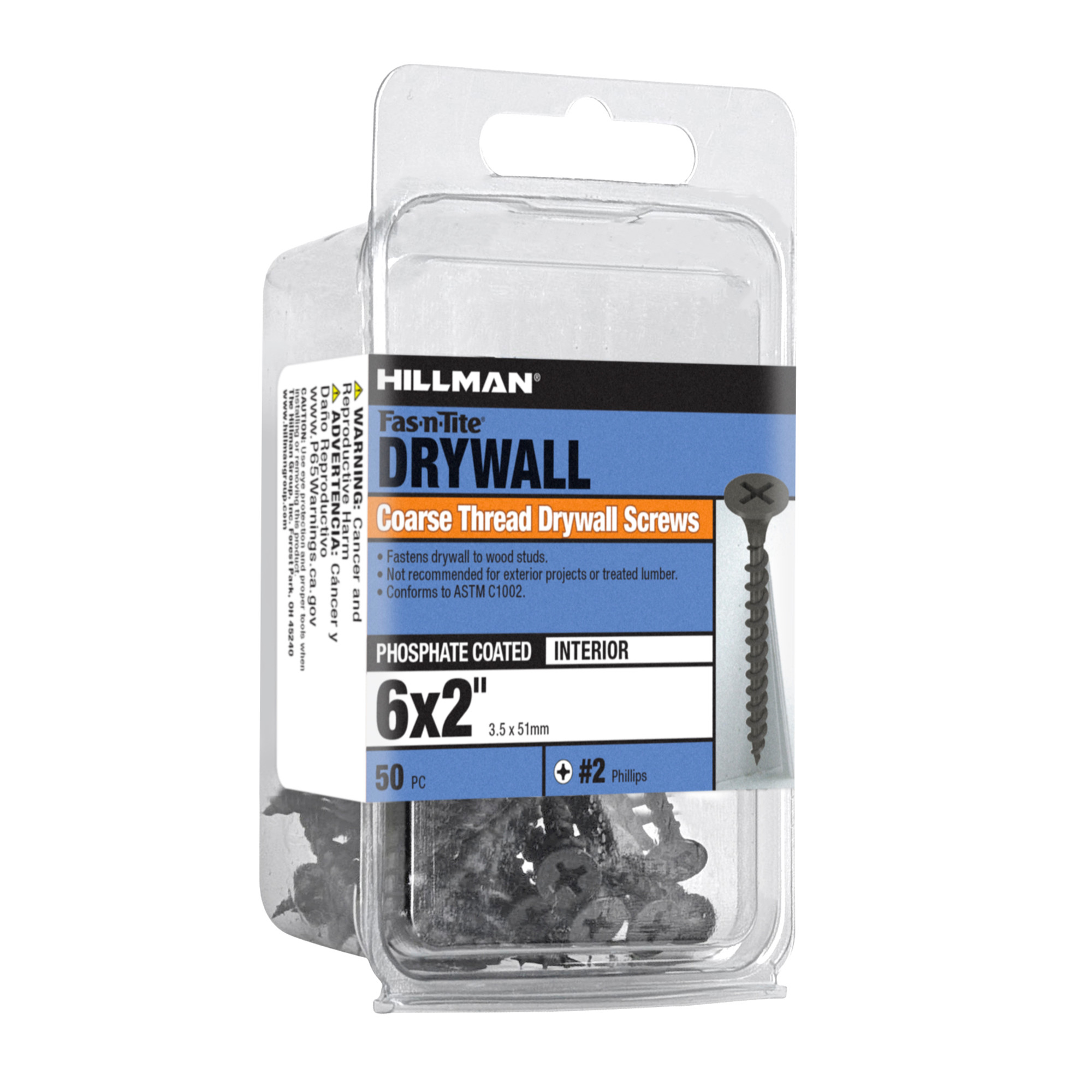 Hillman Coarse Thread Drywall Screws (#6 x 2 in.) - 50 pc