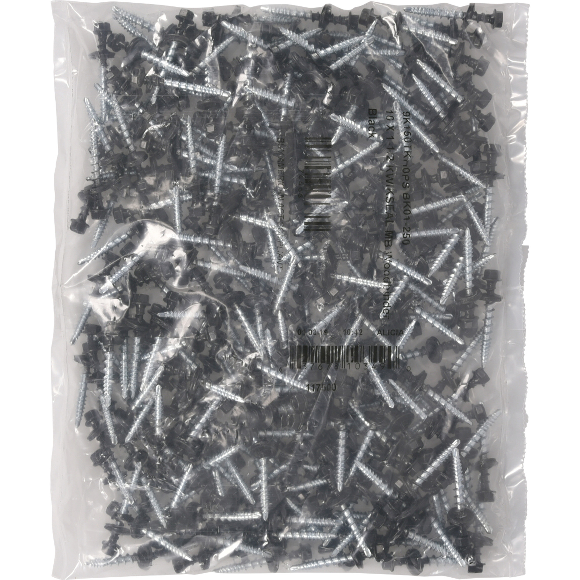 Power Pro Black Self Drilling Metal-to-Wood Roofing Screws (#10 x 1-1/2 in.)-250 pc