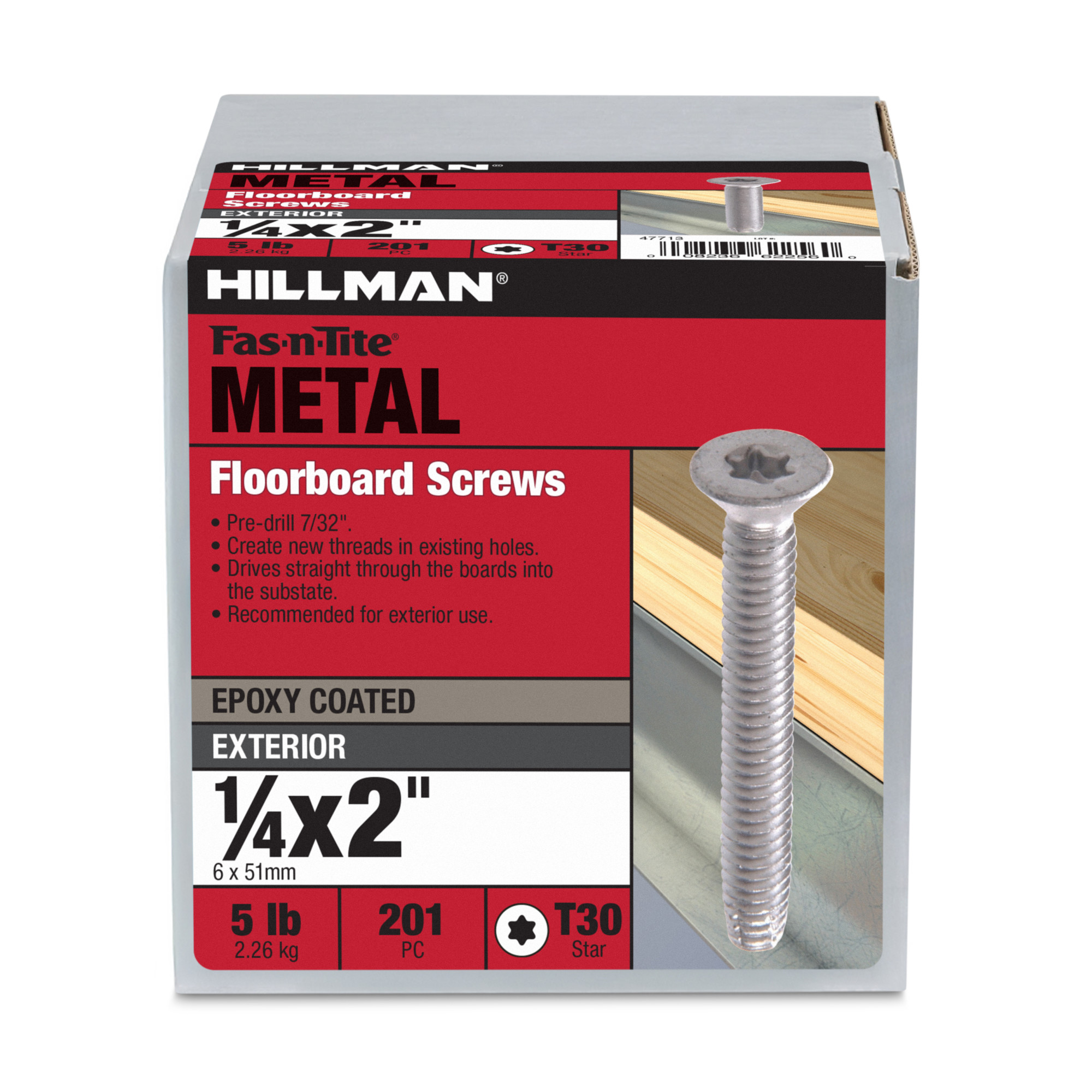 Hillman Star-Drive Floorboard Screws (1/4 in.-20 x 2 in.) - 5lb Box