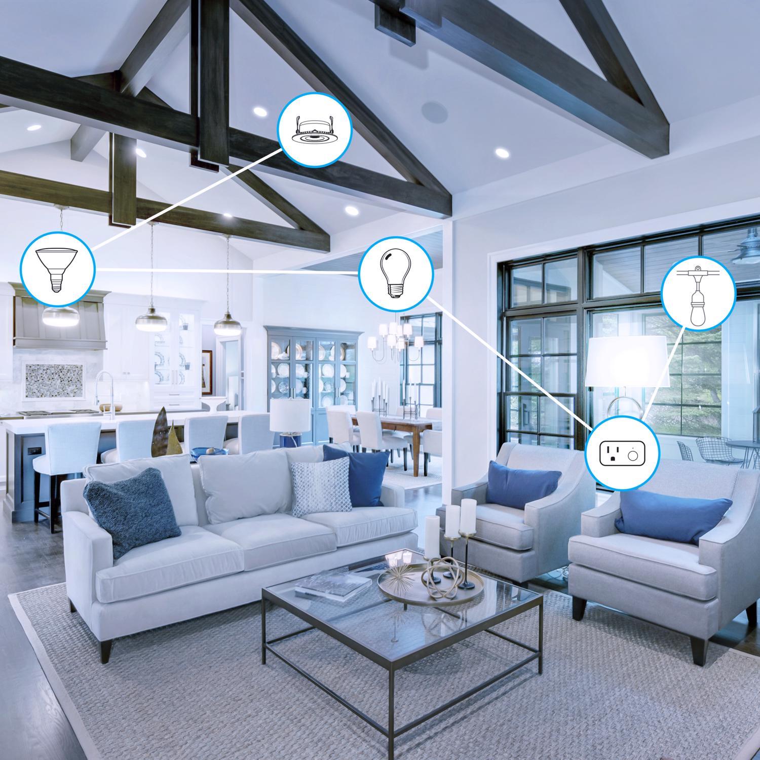 Feit A19 E26 (Medium) Smart-Enabled LED Bulb Daylight 60 Watt Equivalence 1 pk