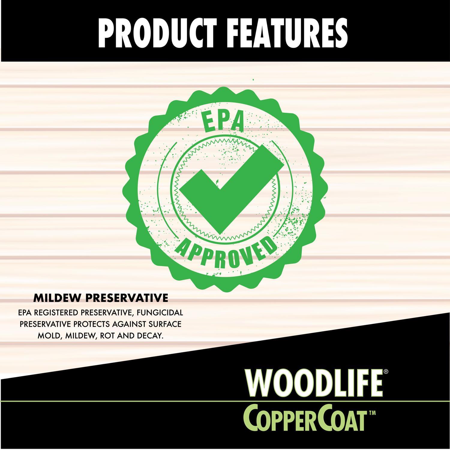Woodlife Coppercoat Green Semi-Transparent Water-Based Wood Preservative 0.88 gal