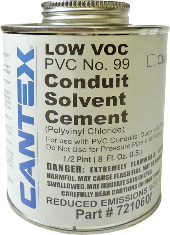 Cantex 1/2 in. D X 0 ft. L PVC Electrical Conduit Cement For Rigid